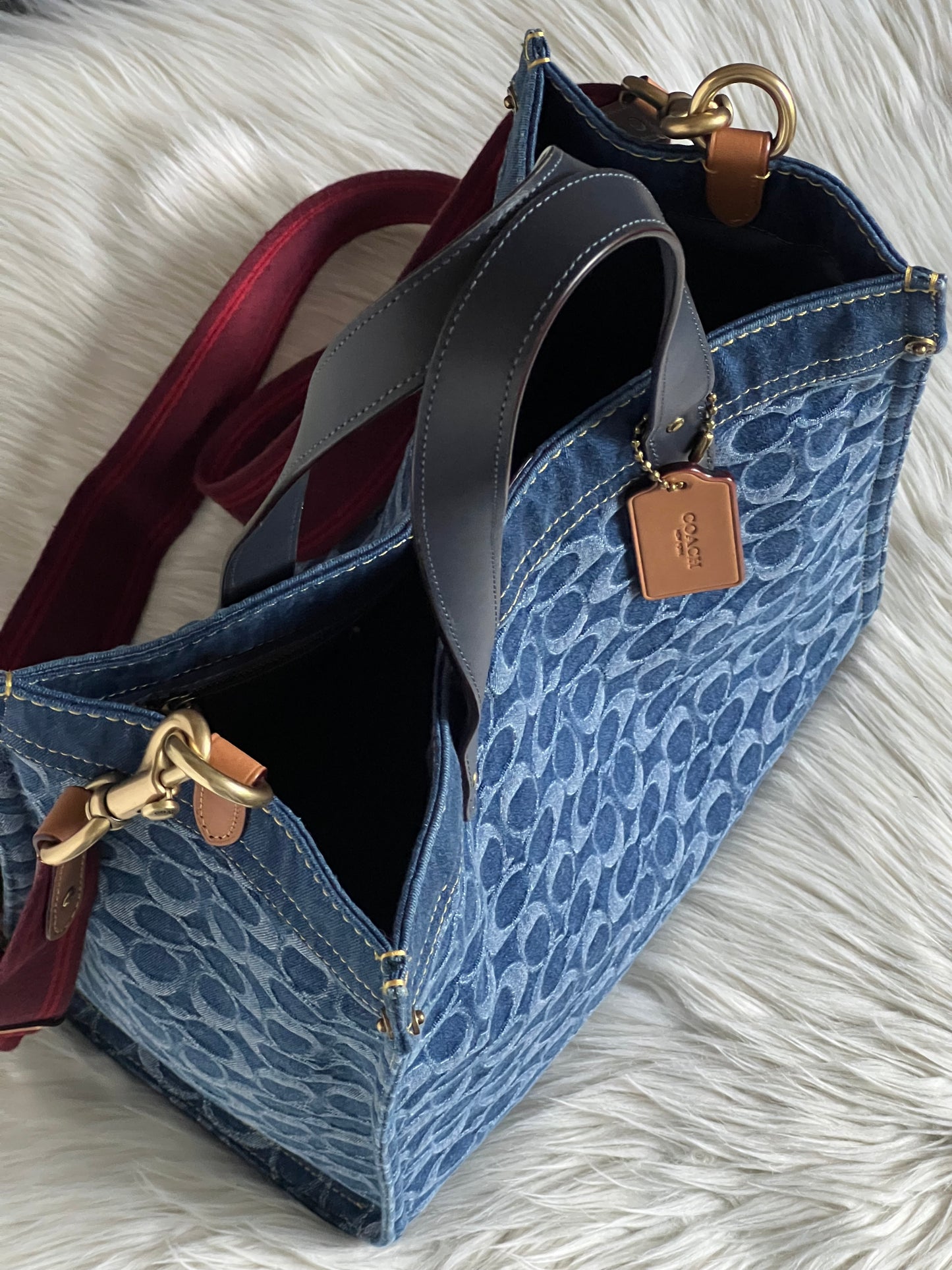 Coach Field Tote in Signature Denim