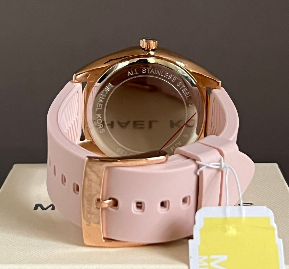 Michael Women’s Kors Janelle Three-Hand Pink Silicone Watch