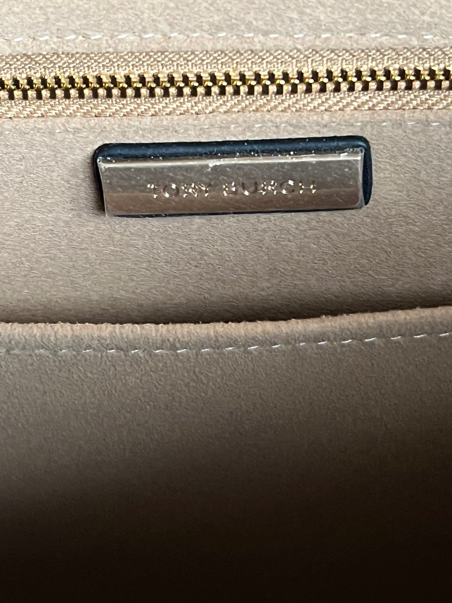 Tory Burch T Monogram Embossed Tote