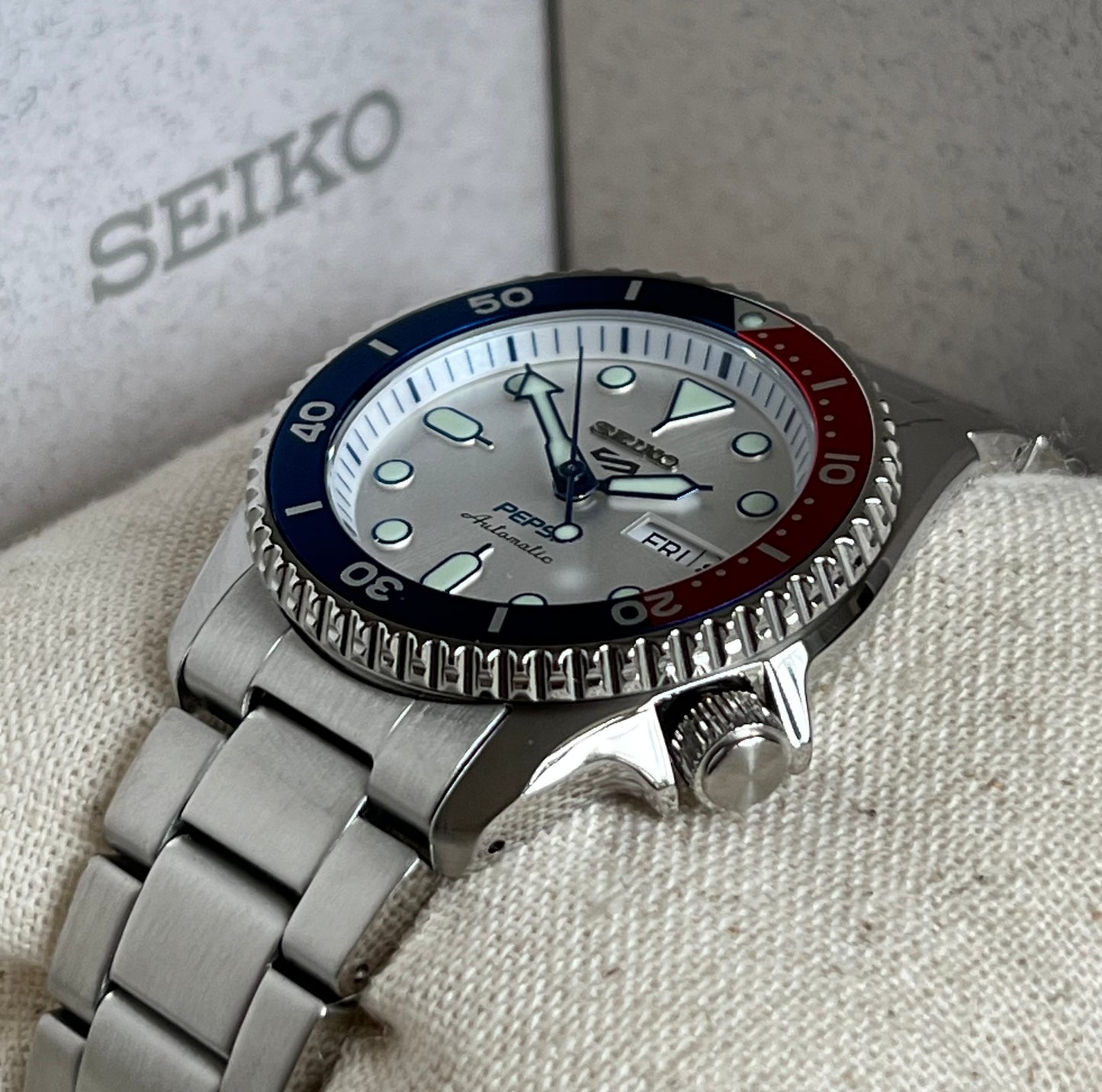 Seiko Men’s 5 Sports x Pepsi Limited Edition Automatic Stainless Watch