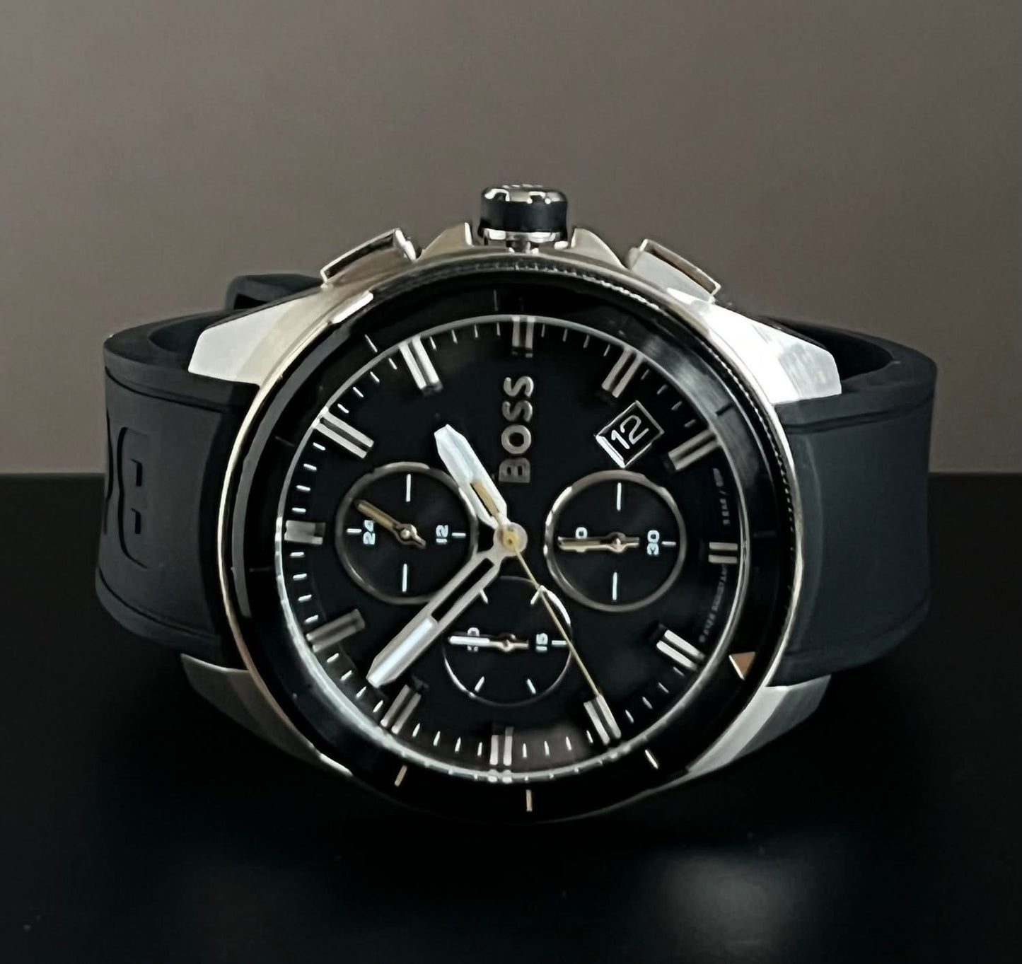 Hugo Boss Men’s Volane Black Silicone Chronograph Watch