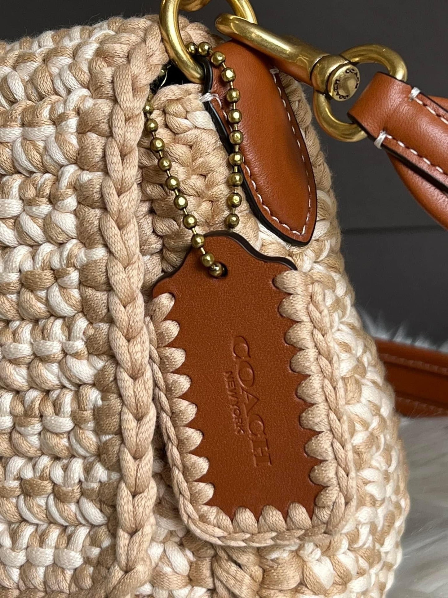 Coach Soft Tabby Shoulder Bag with Crochet