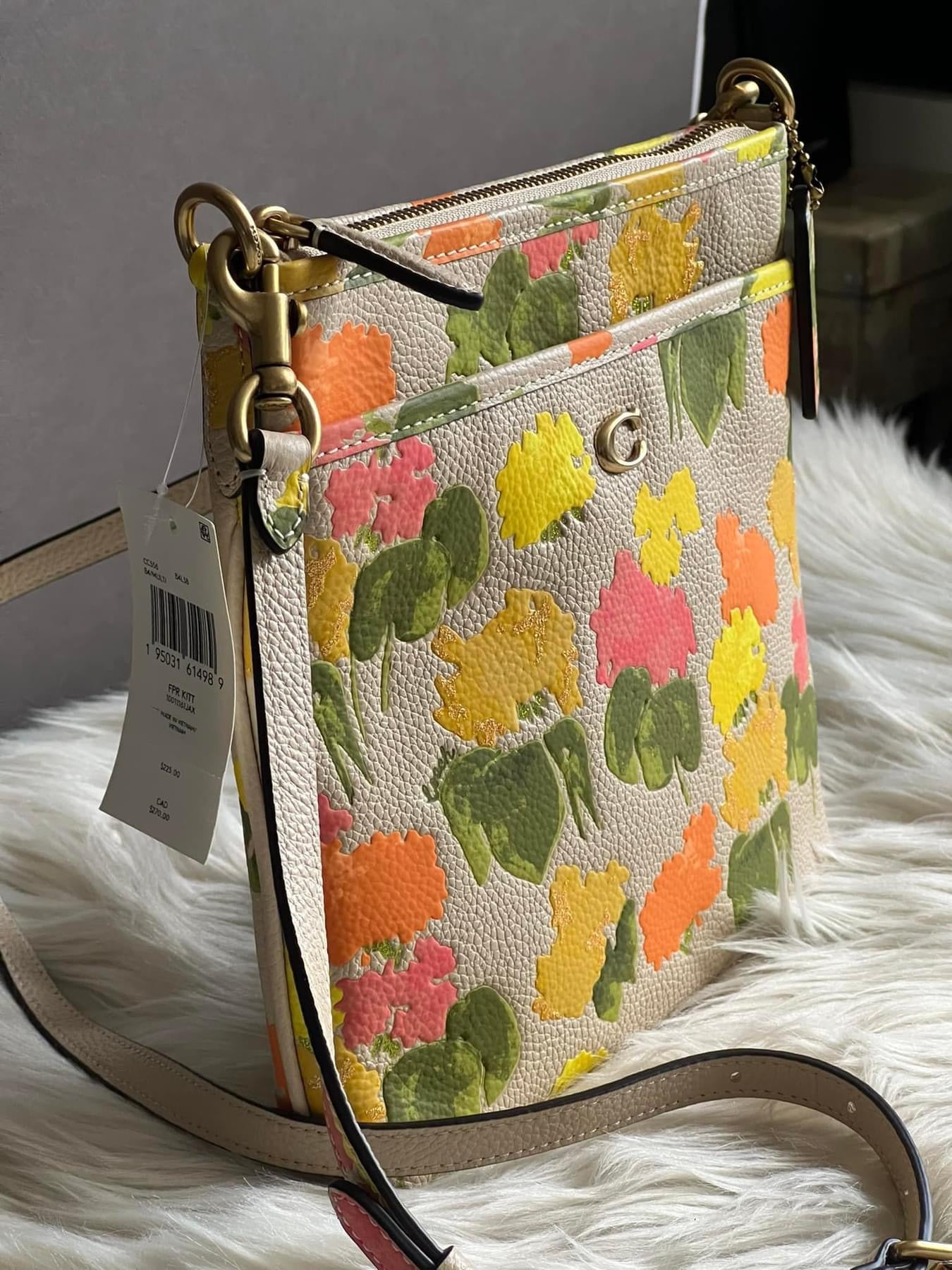 Coach Kitt Messenger Crossbody with Floral Print