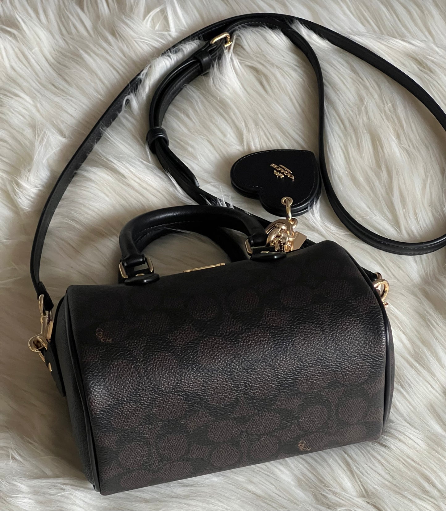 Coach Mini Rowan Crossbody Bag in Signature Canvas Gift Set