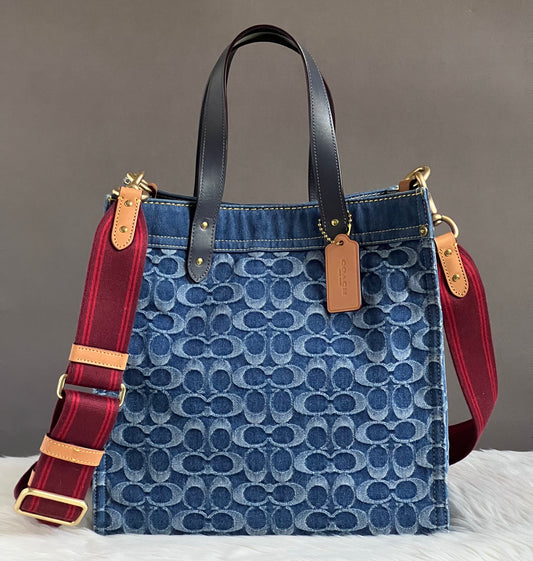 Coach Field Tote in Signature Denim