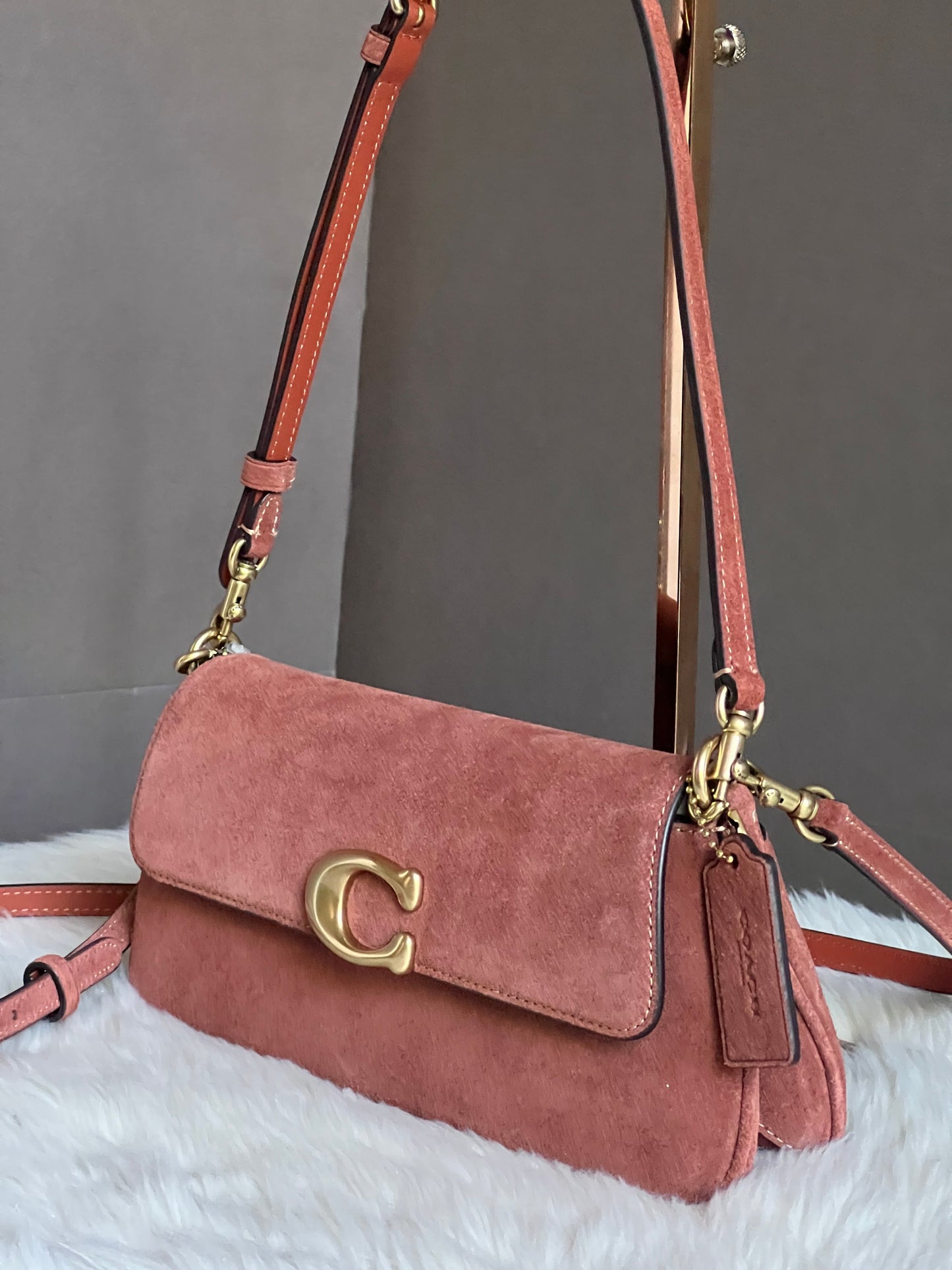 Coach Suede Jet Shoulder Bag