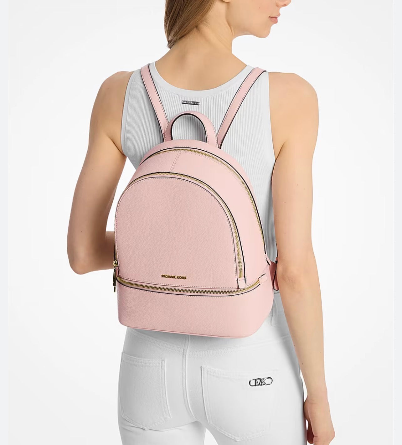 Michael Kors Rhea Medium Pebbled Leather Backpack