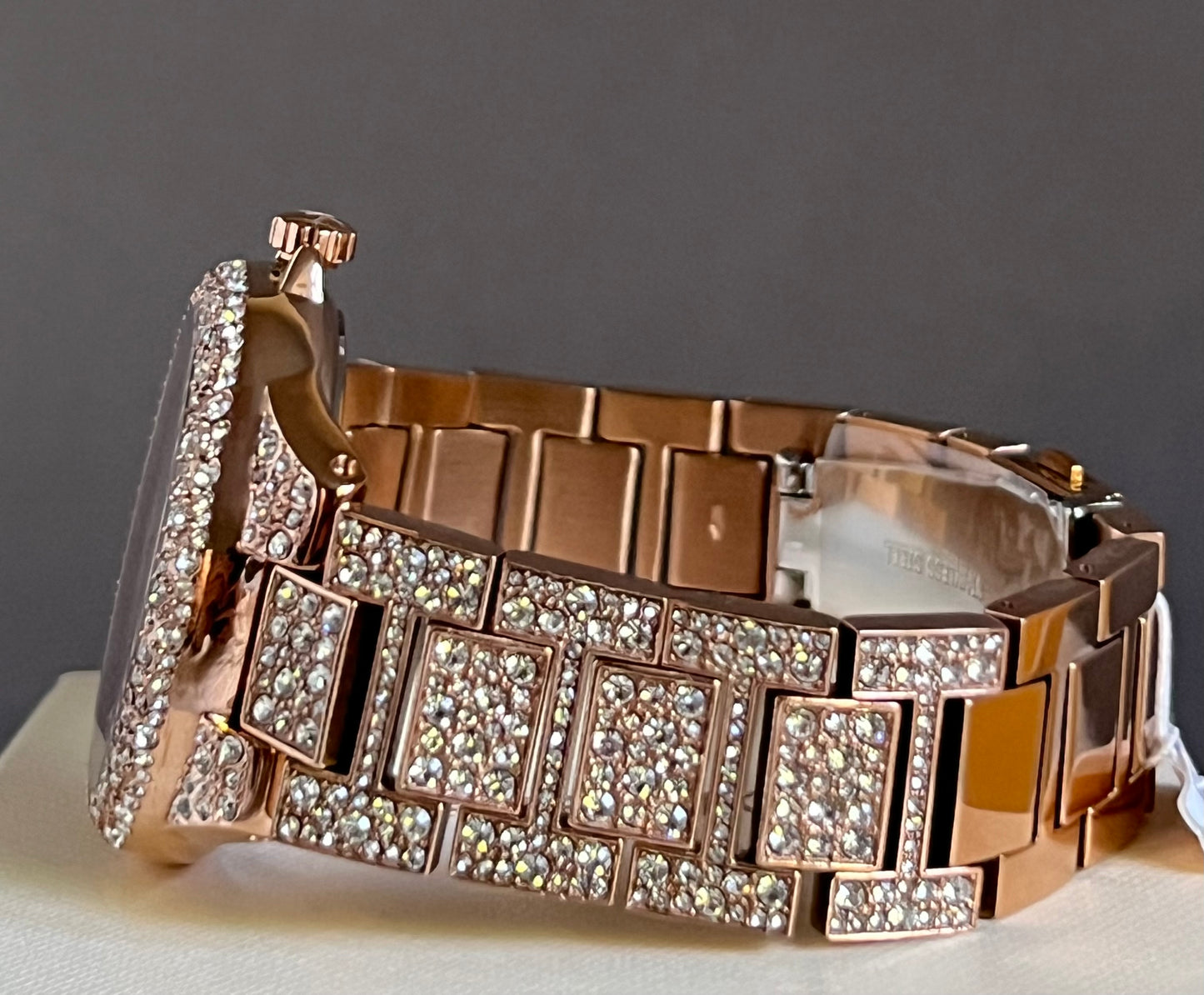 Michael Kors Oversized Camille Pavé Rose Gold-Tone Watch