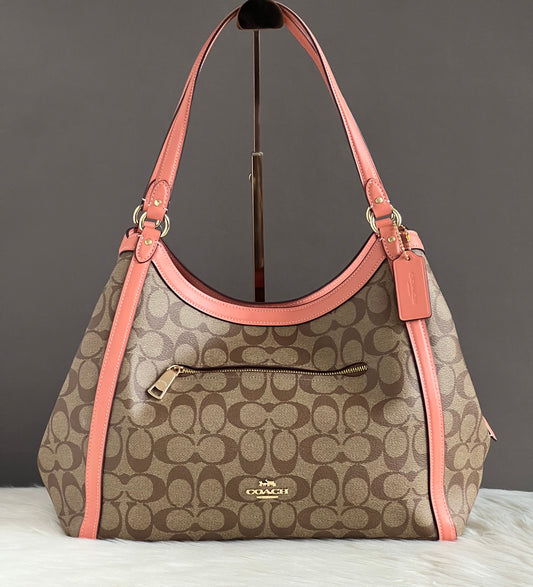 Coach Kristy In Signature Canvas Shoulder Bag