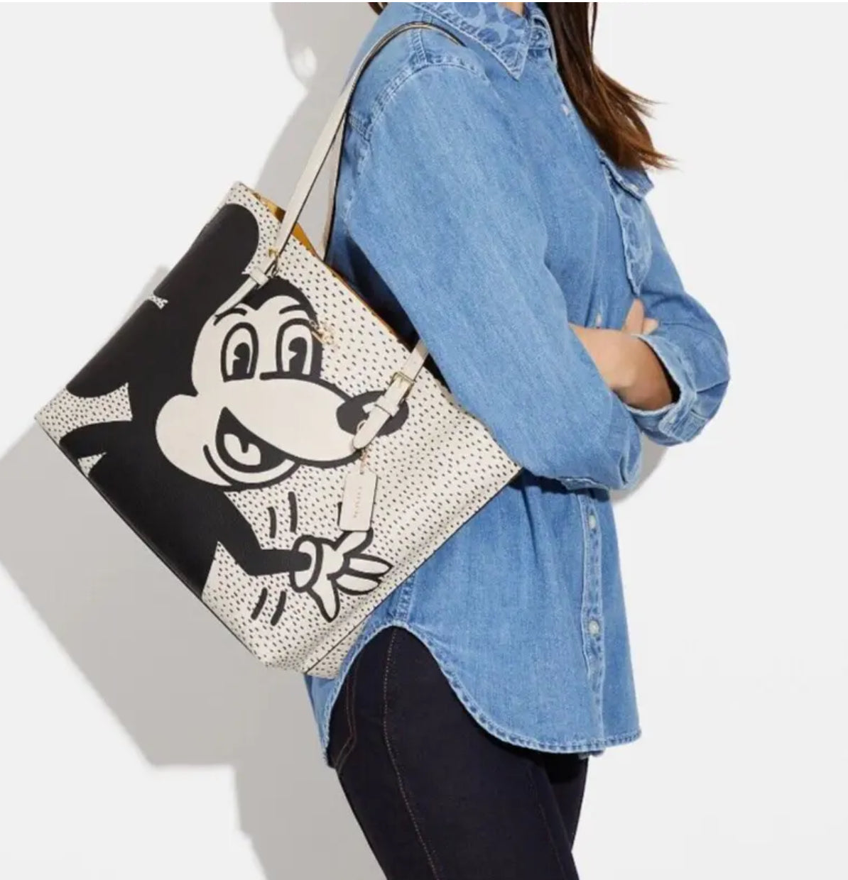 Coach X Keith Haring and Disney Limited Mickey Mouse Mollie Tote