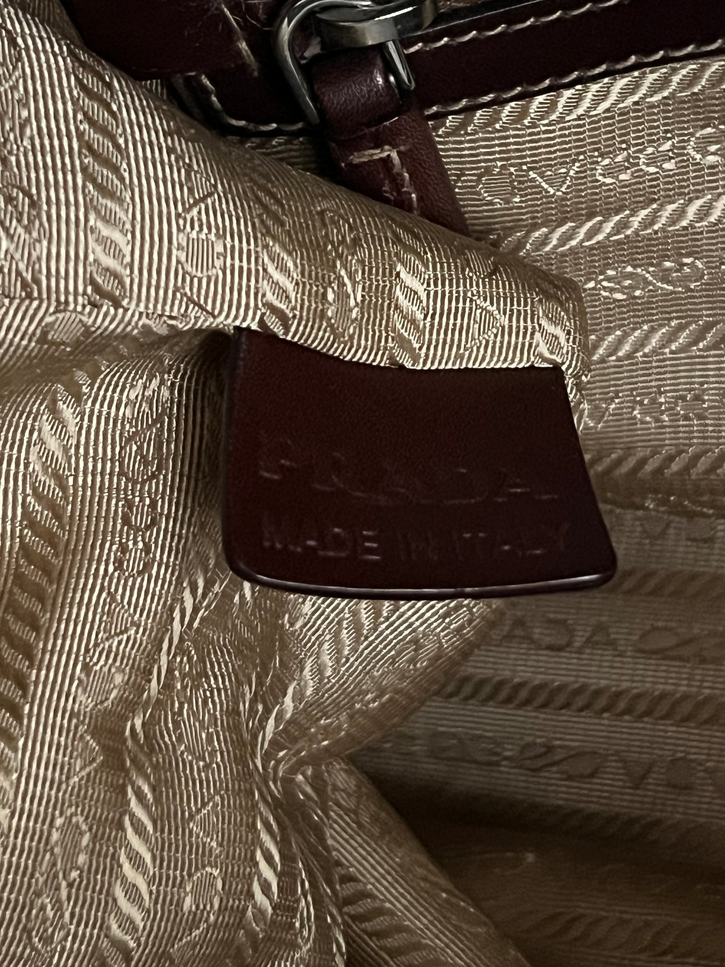 Prada Logo Jacquard Shoulder Bag