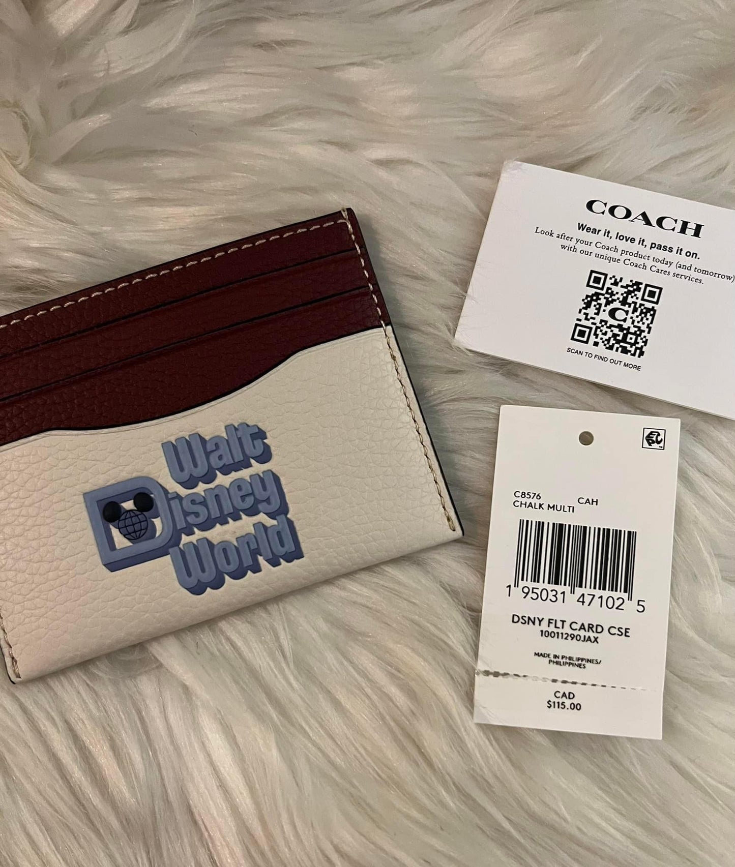 Coach X Disney Card Case With Walt Disney World Motif