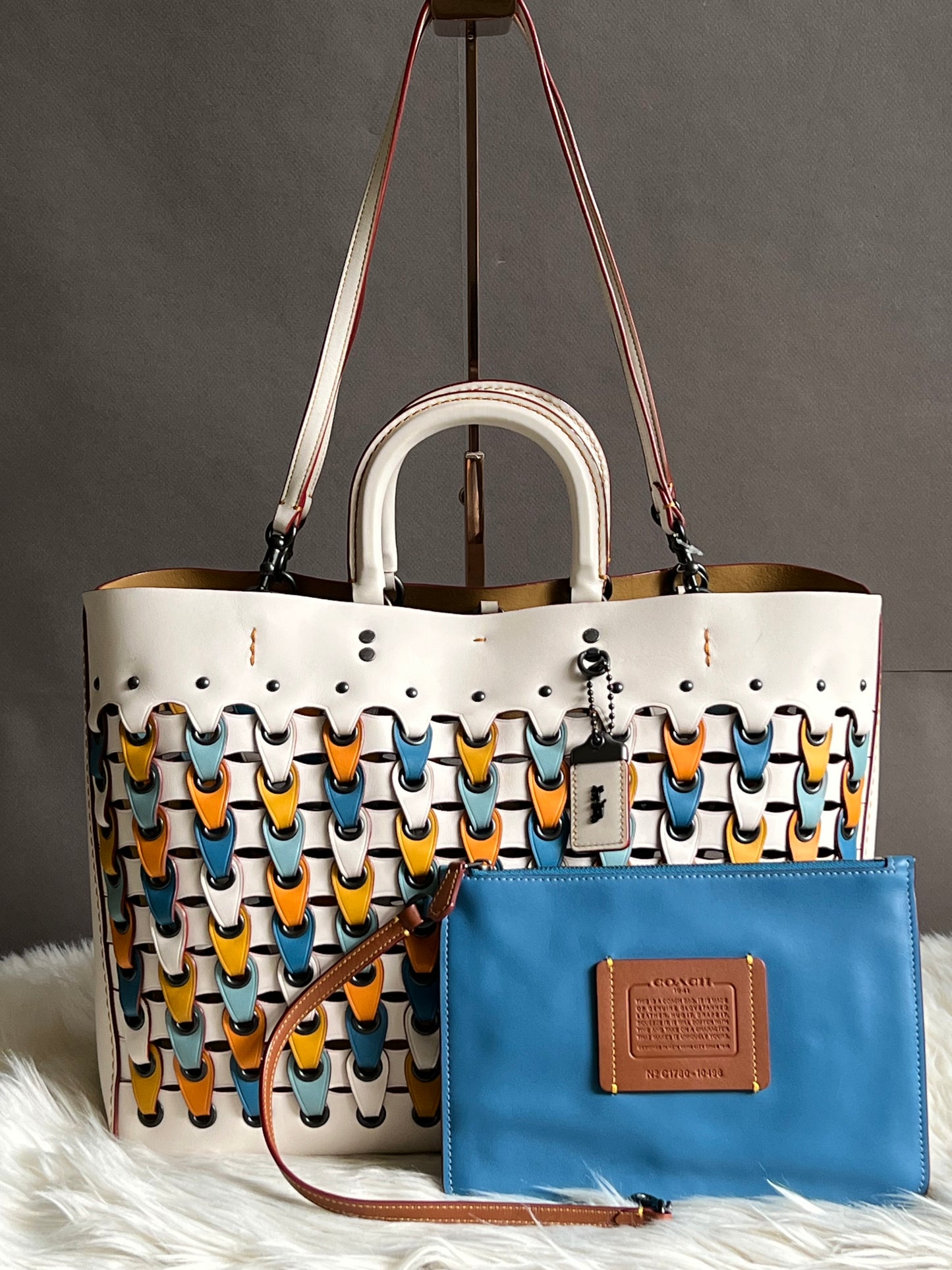 Coach 1941 Rogue Tote with Colorblock Coach Links