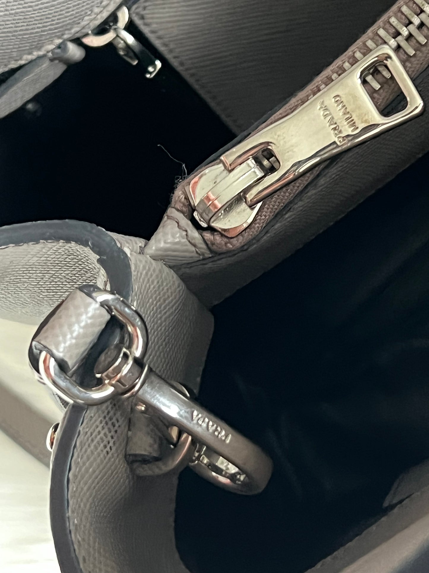 Prada Saffiano Cuir Turn-Lock Twin Satche