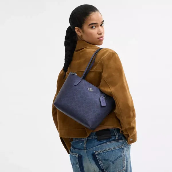 Coach Fiona Zip Tote Bag in Signature Canvas