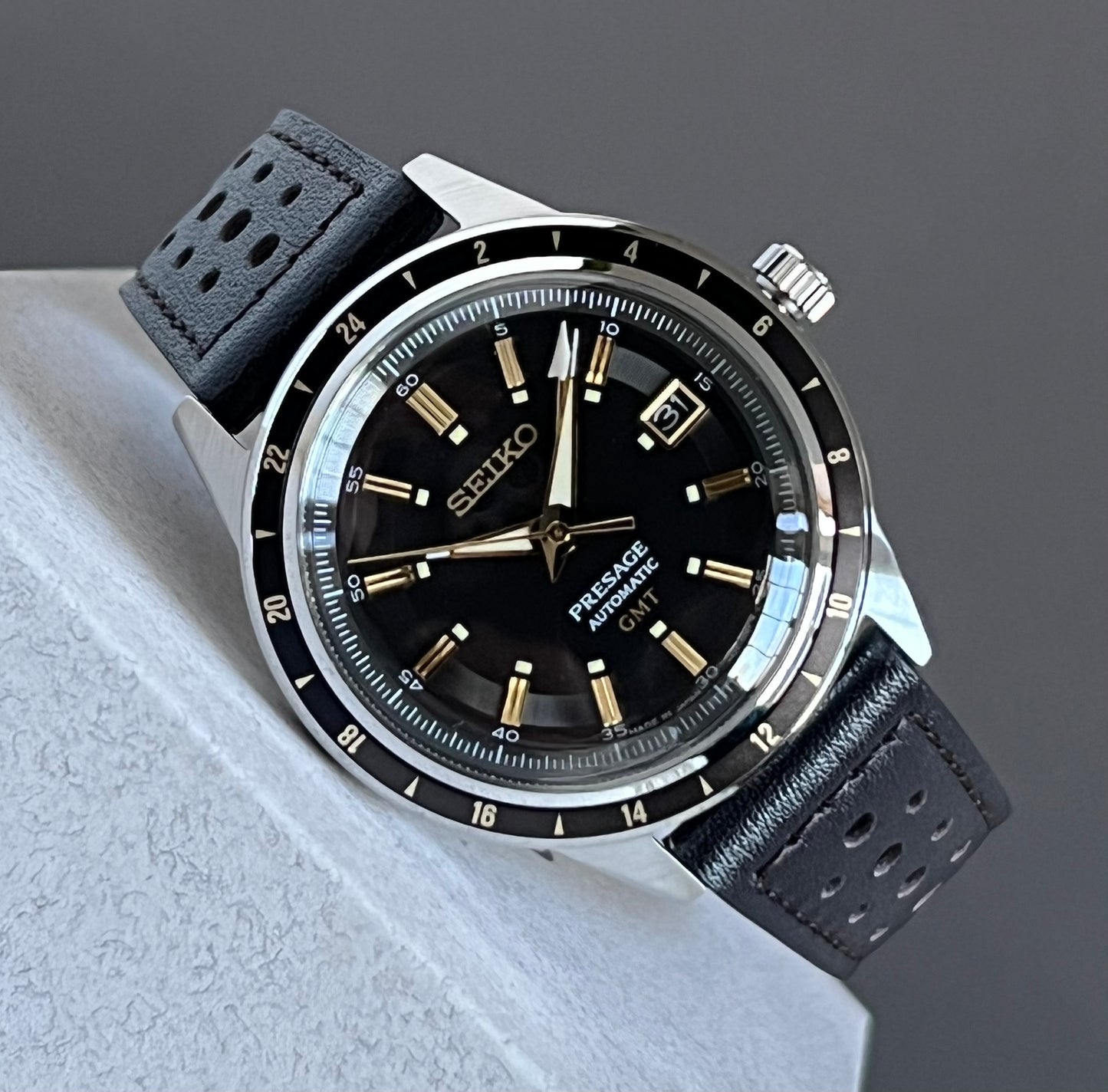 Seiko Men’s Presage GMT Automatic Watch