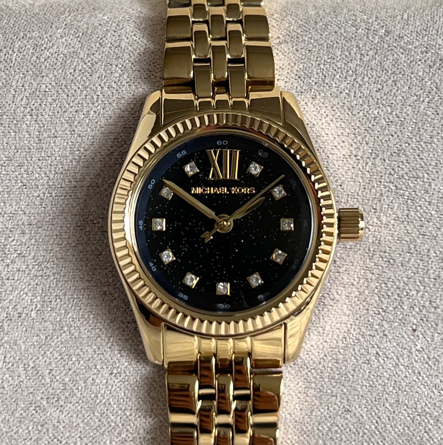 Michael Kors Women’s Mini Lexington Pavé Gold-Tone Watch