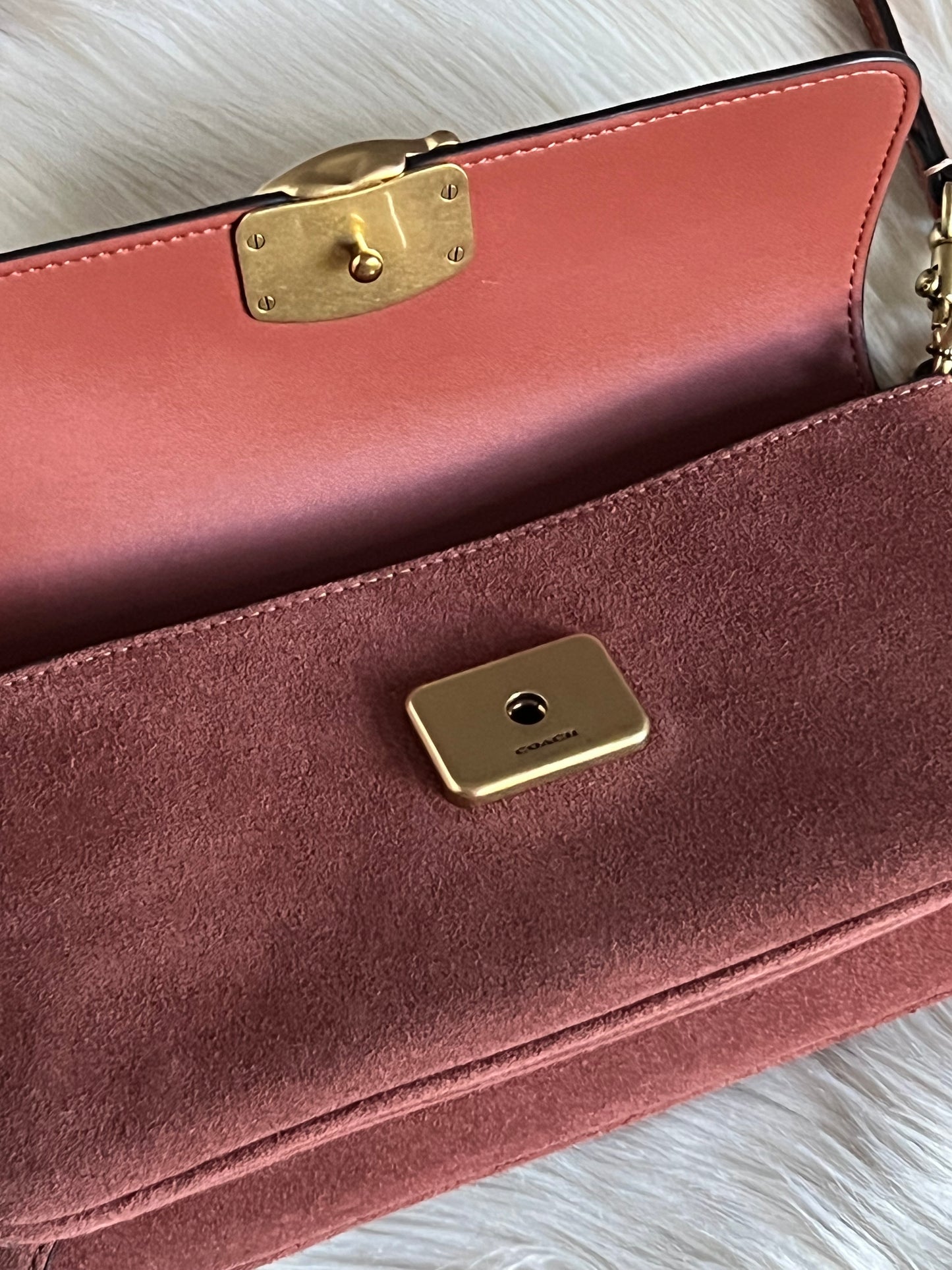 Coach Suede Jet Shoulder Bag