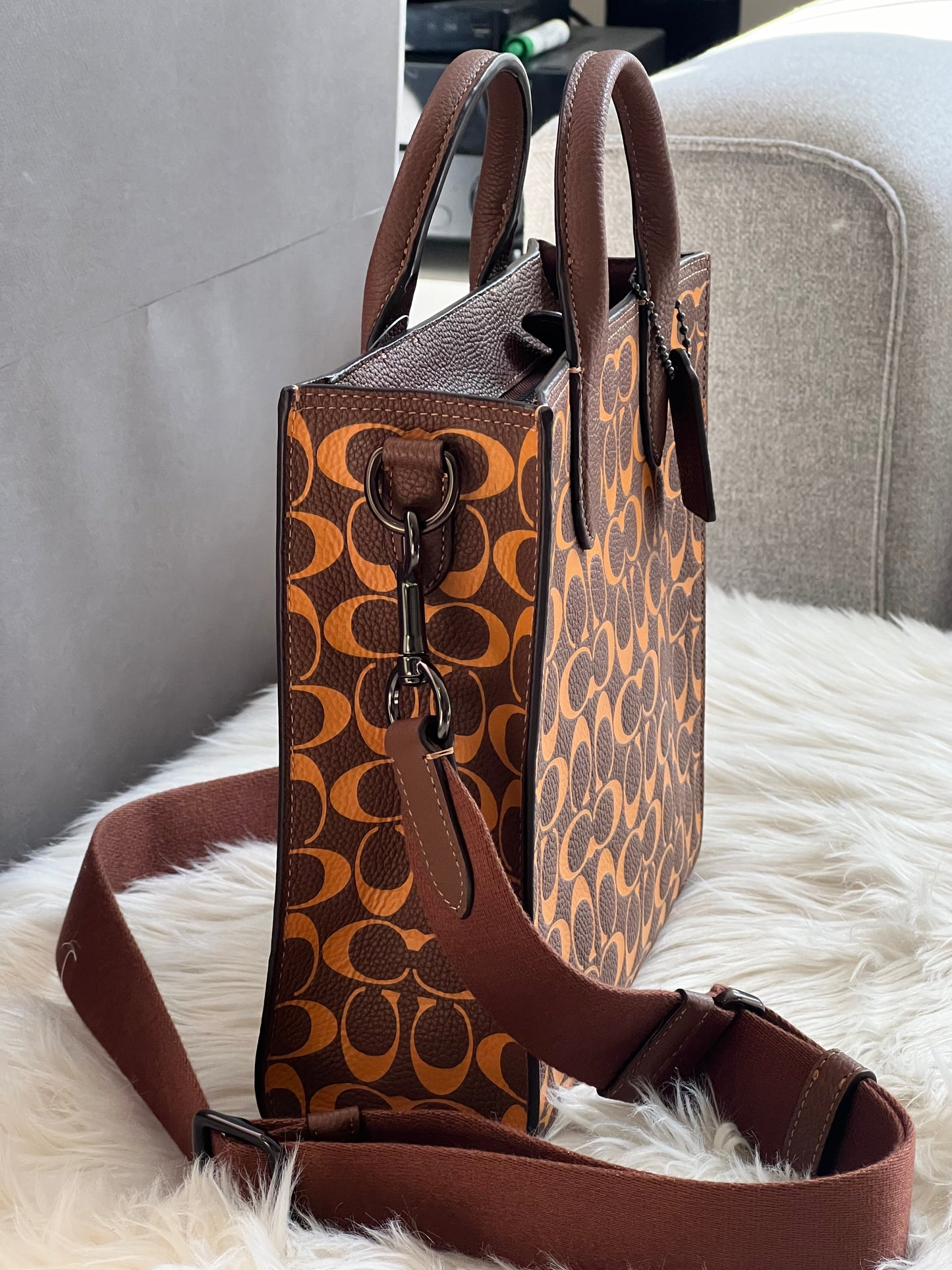 Coach Gotham Tall Tote 24 in Signature Leather