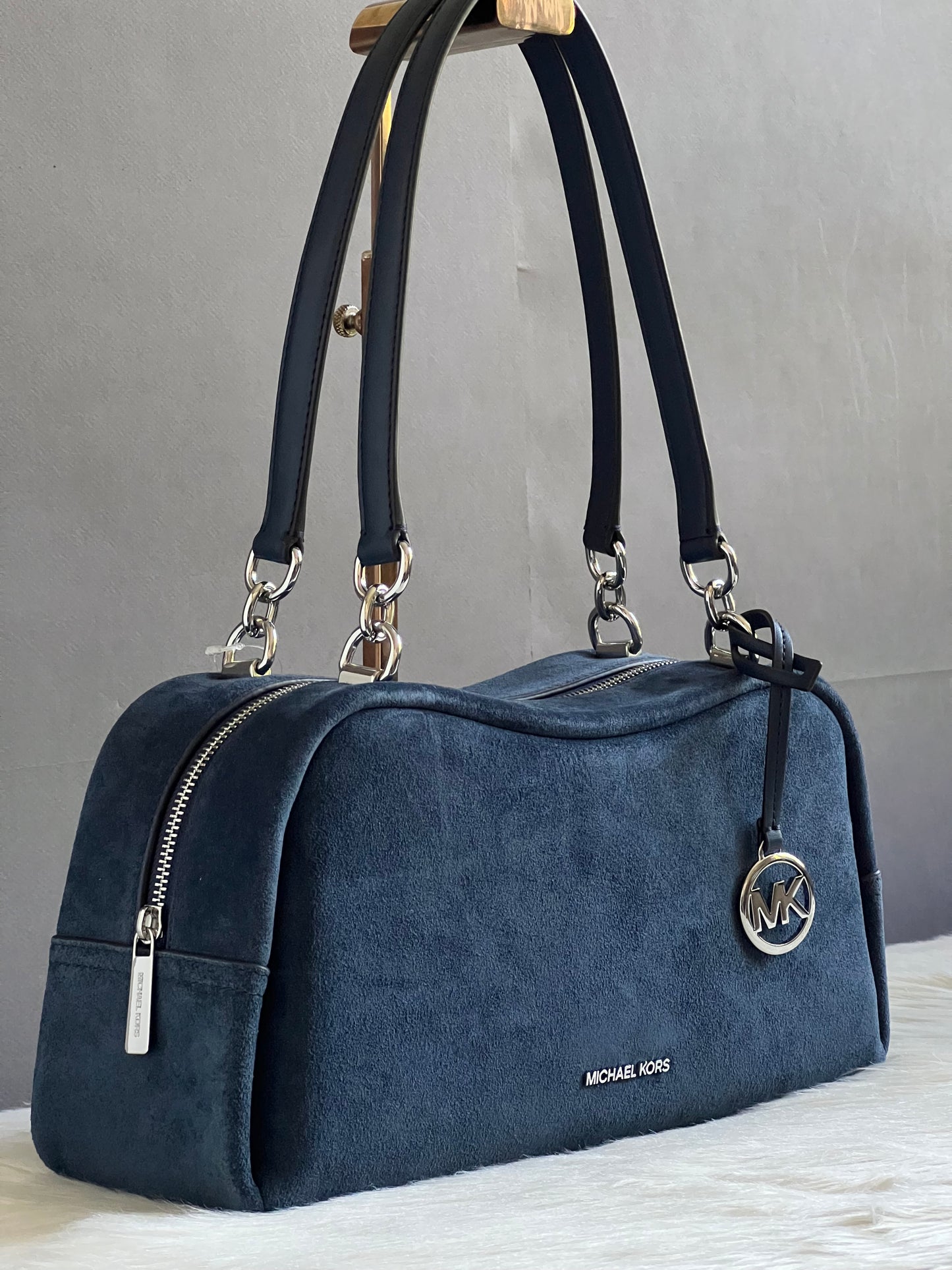 Michael Kors Cecily Medium Suede Shoulder Bag