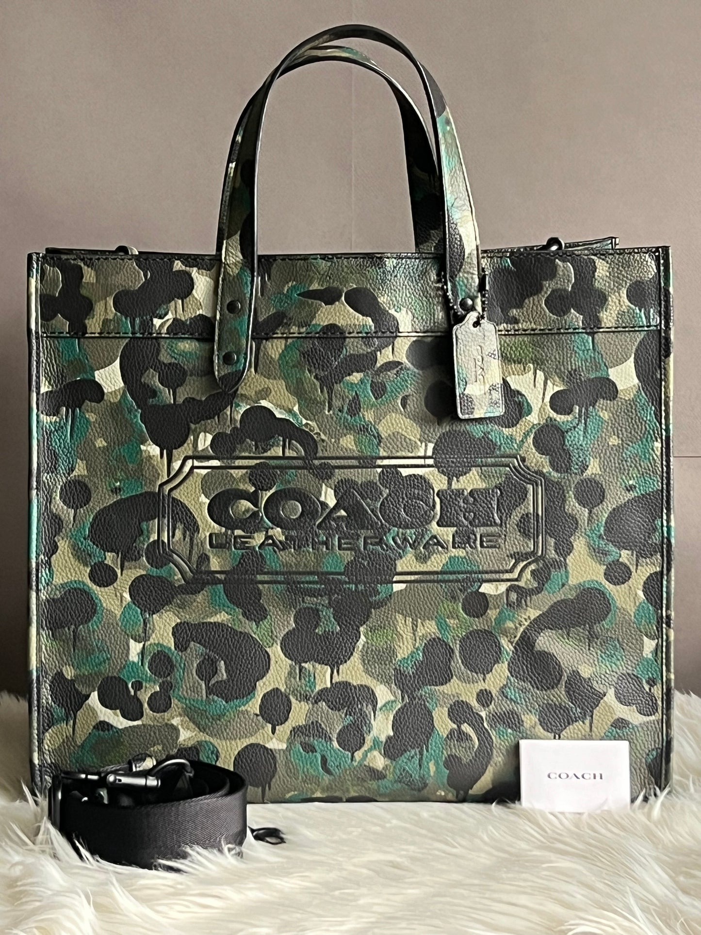 Coach Field Tote 40 with Camo Print