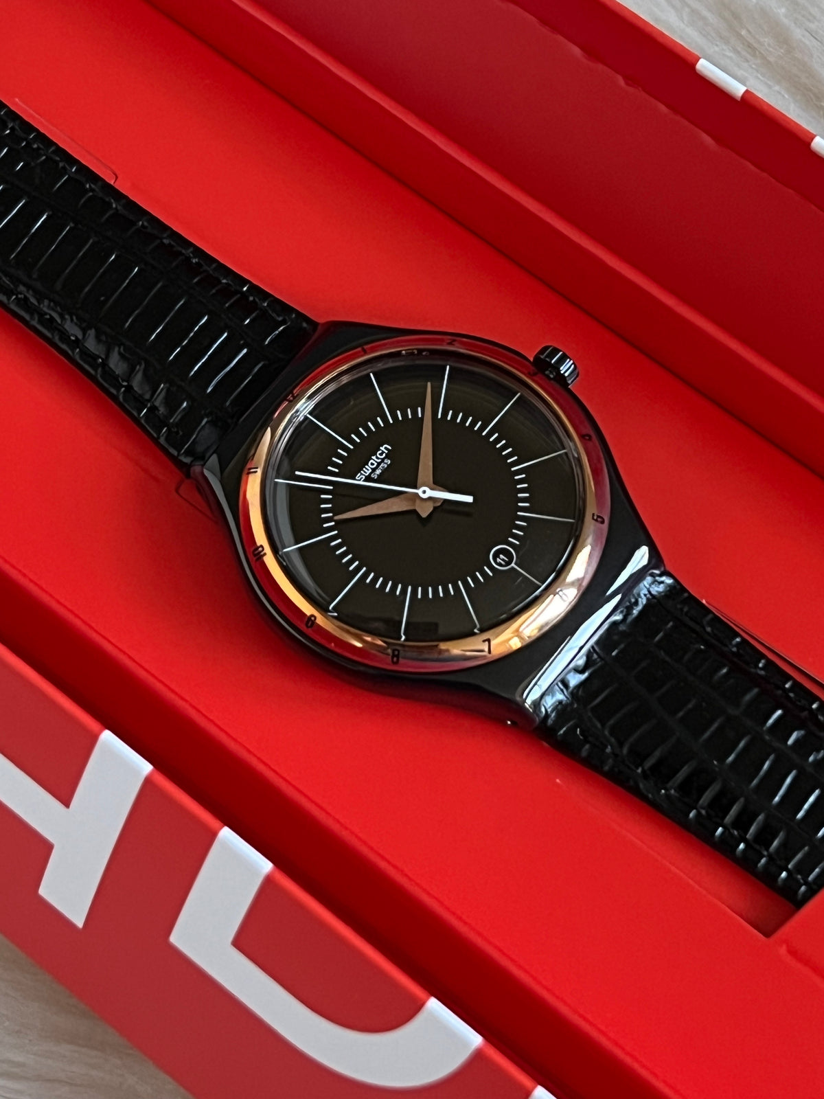 Swatch Black Nachtigall Watch