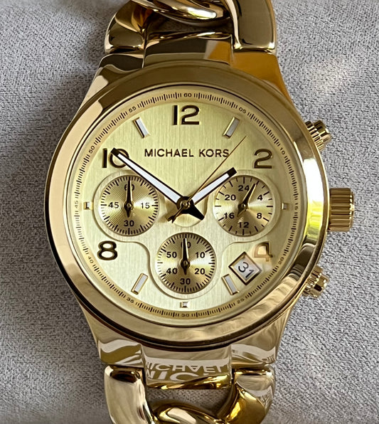 Michael Kors Women’s Runway Twist Gold-Tone Chronograph Watch