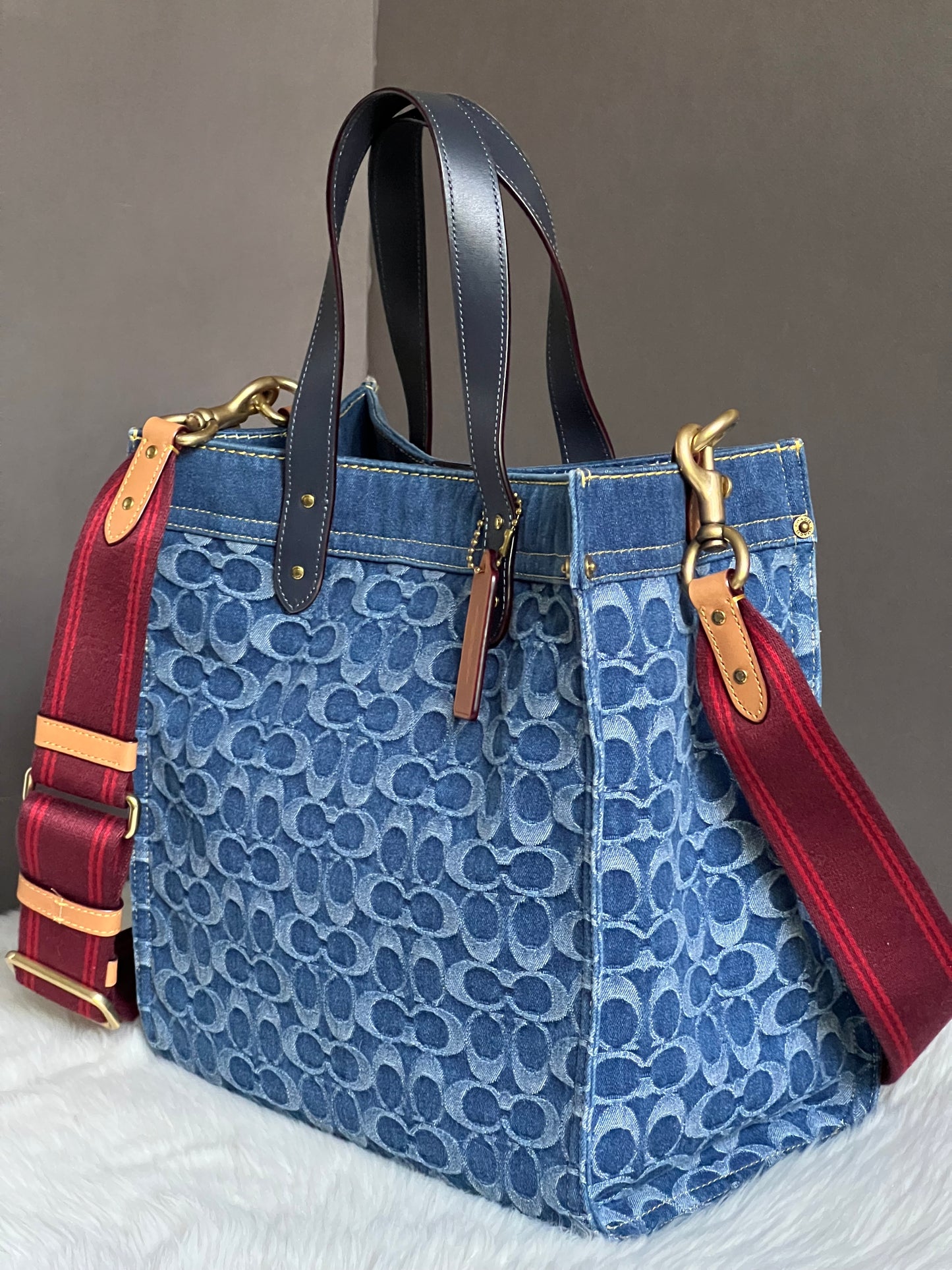 Coach Field Tote in Signature Denim