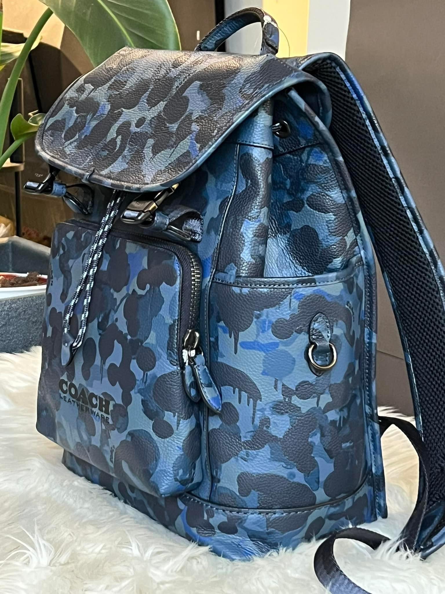 coach camo backpack women's Coach League Flap Backpack with Camo Print – Club de Mode