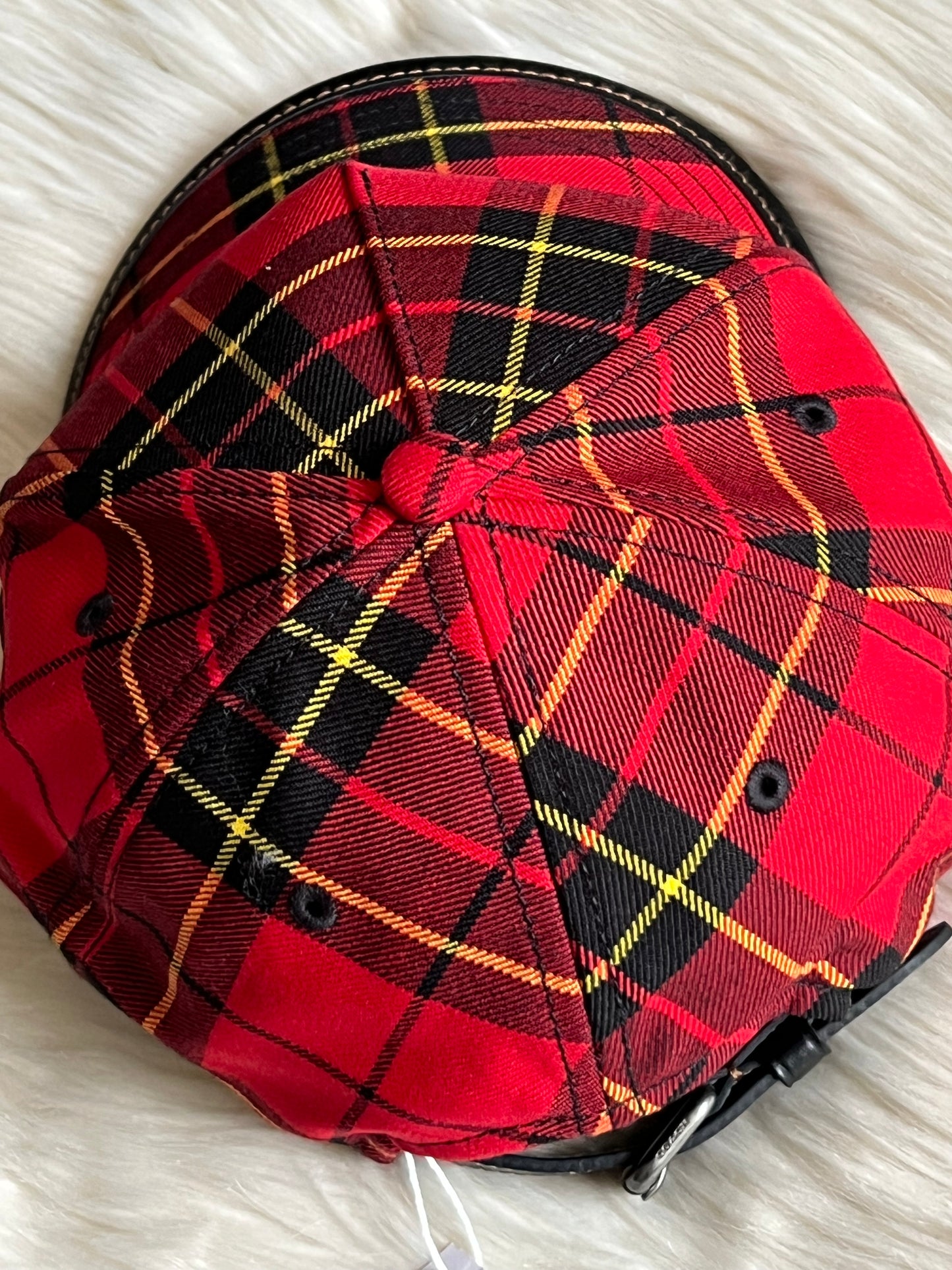 Coach Tartan Plaid Print Baseball Hat