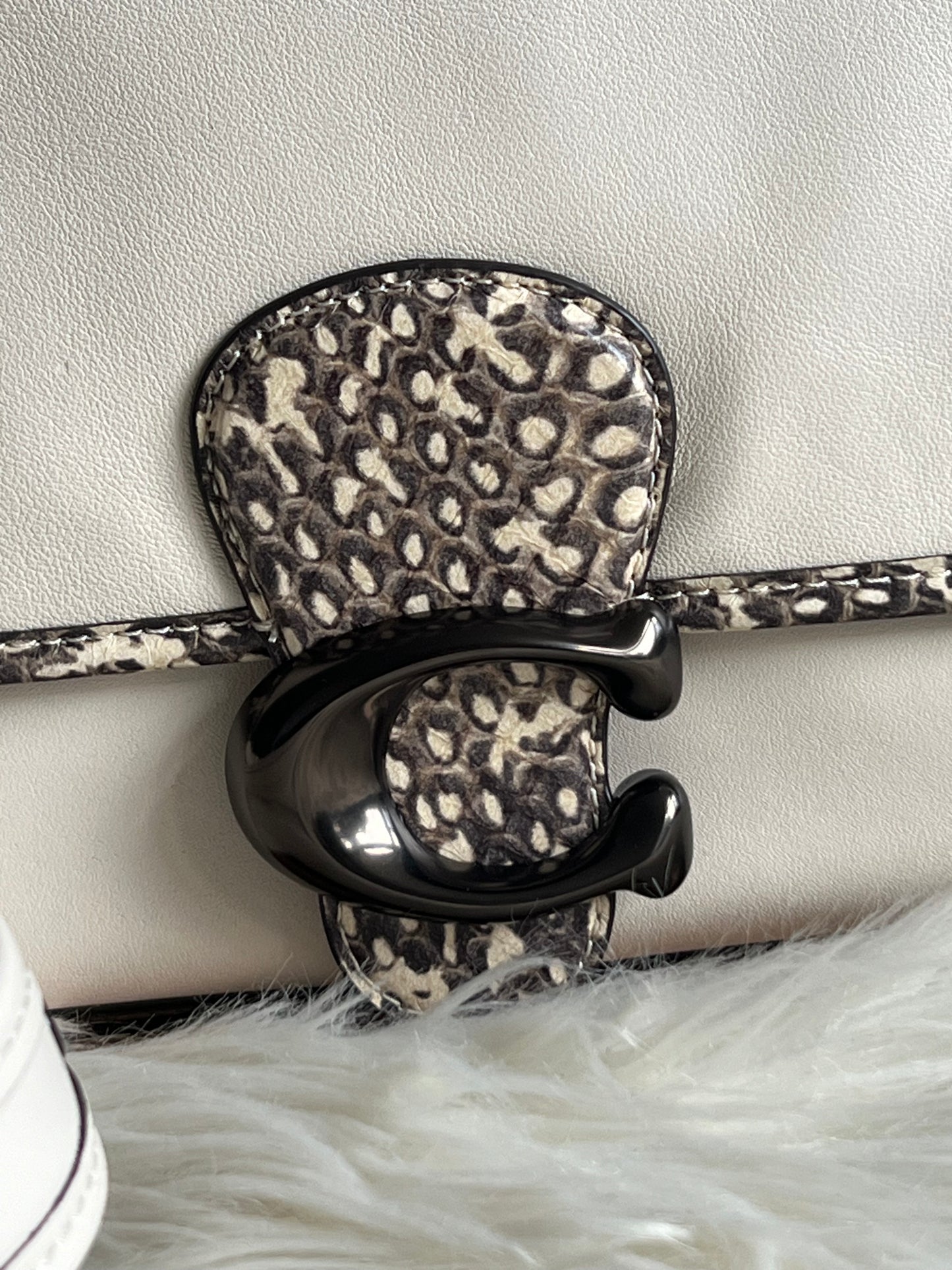 Coach Soft Tabby Shoulder Bag with Snakeskin Detail