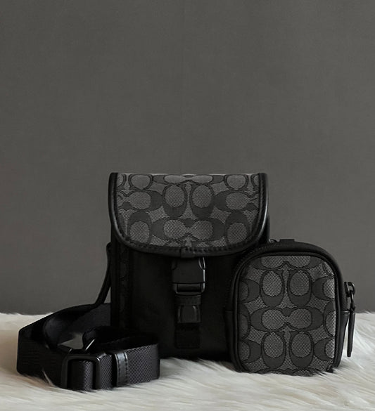 Coach Charter North/South Crossbody With Hybrid Pouch in Signature Jacquard