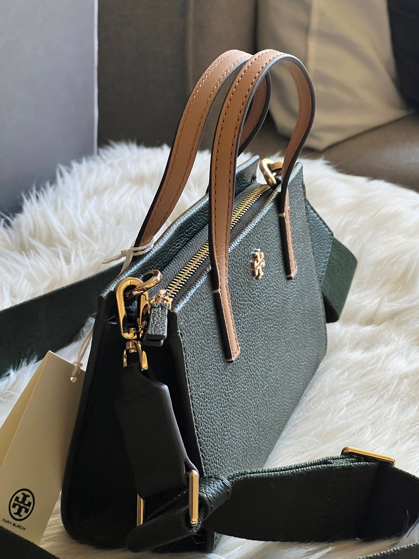 Tory Burch Blake Mixed Material Mini Tote