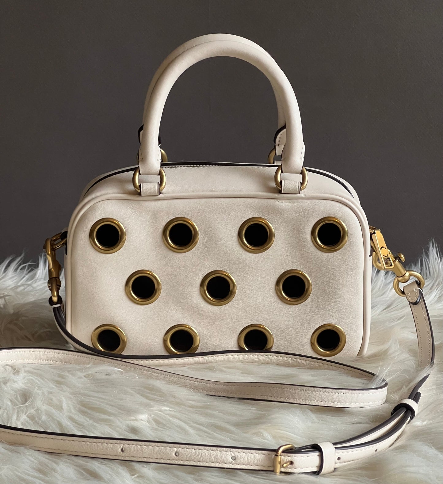 Coach Satchel Crossbody Bag with Grommets
