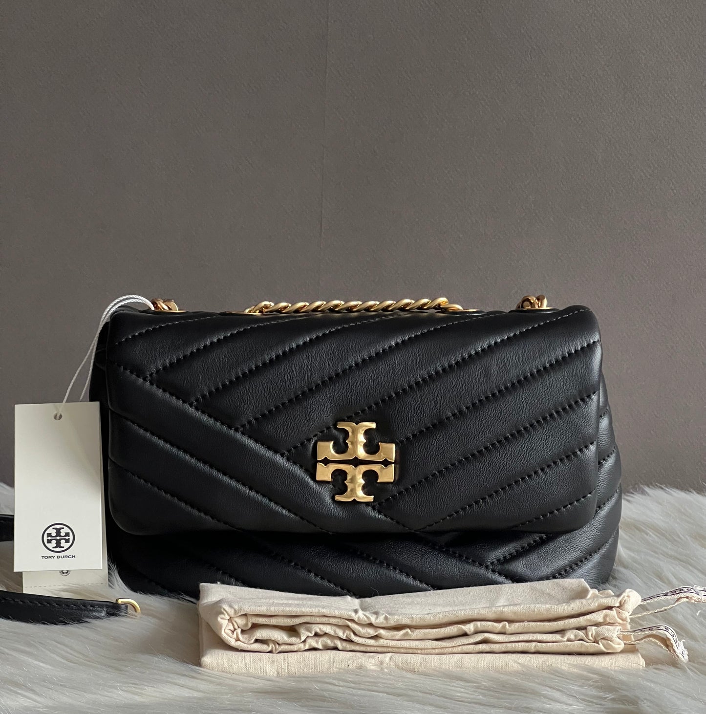 Tory Burch Small Chevron Pleated Convertible Shoulder Bag