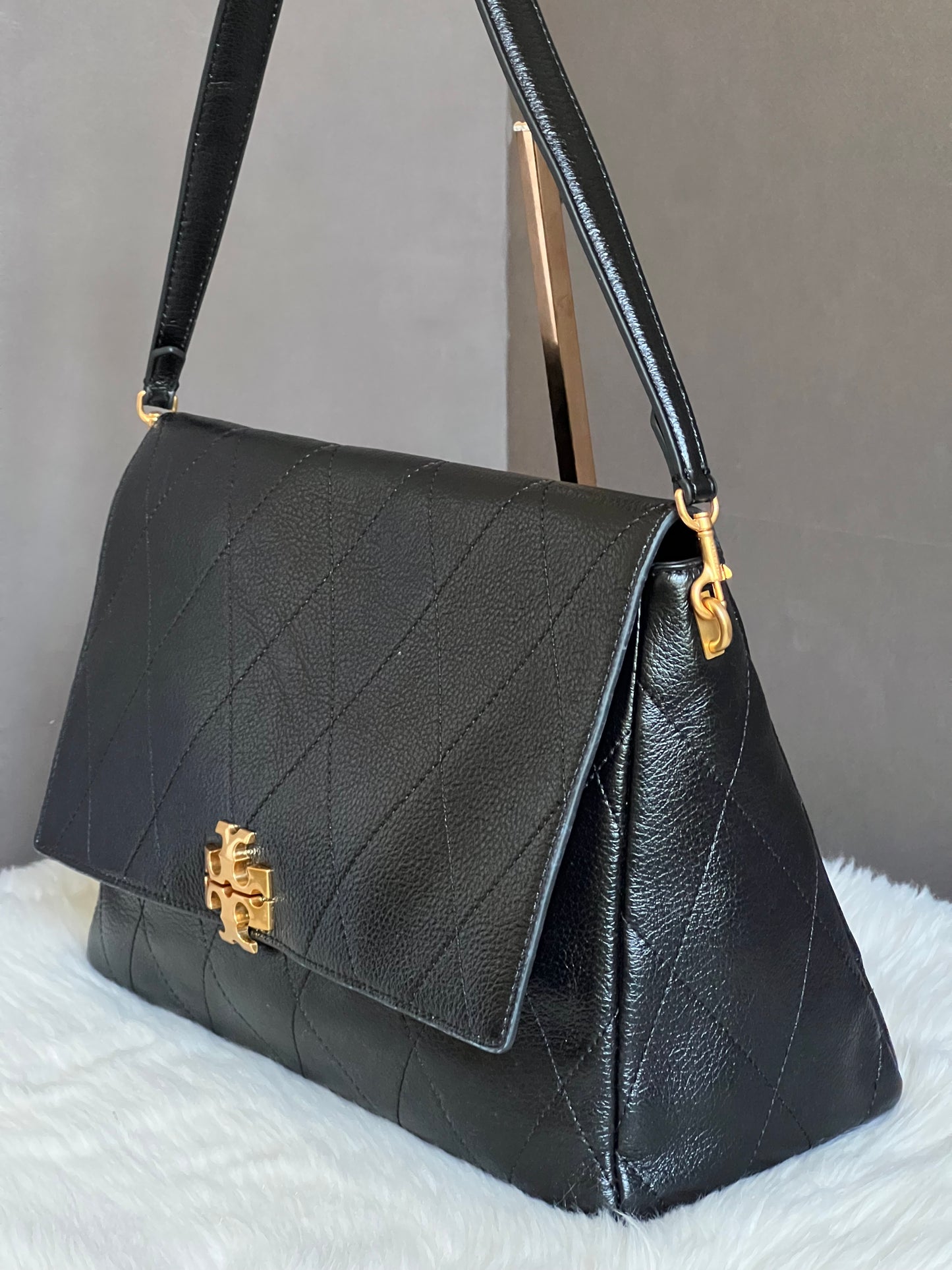 Tory Burch Large Charlie Quilted Shoulder Bag
