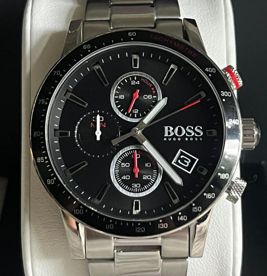 Hugo Boss Men’s Rafale Black Dial Chronograph Watch