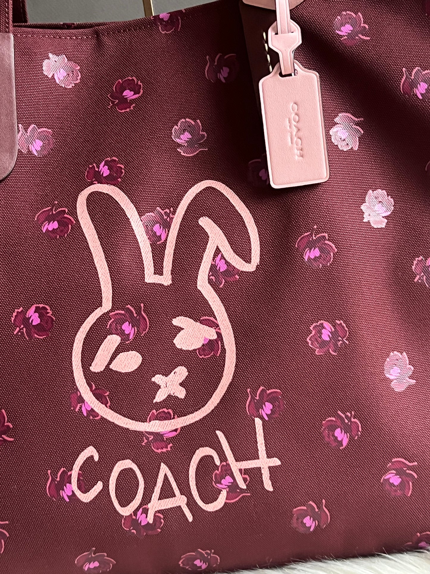 Coach Lunar New Year Tote 42 With Rabbit In 100% Recycled Canvas