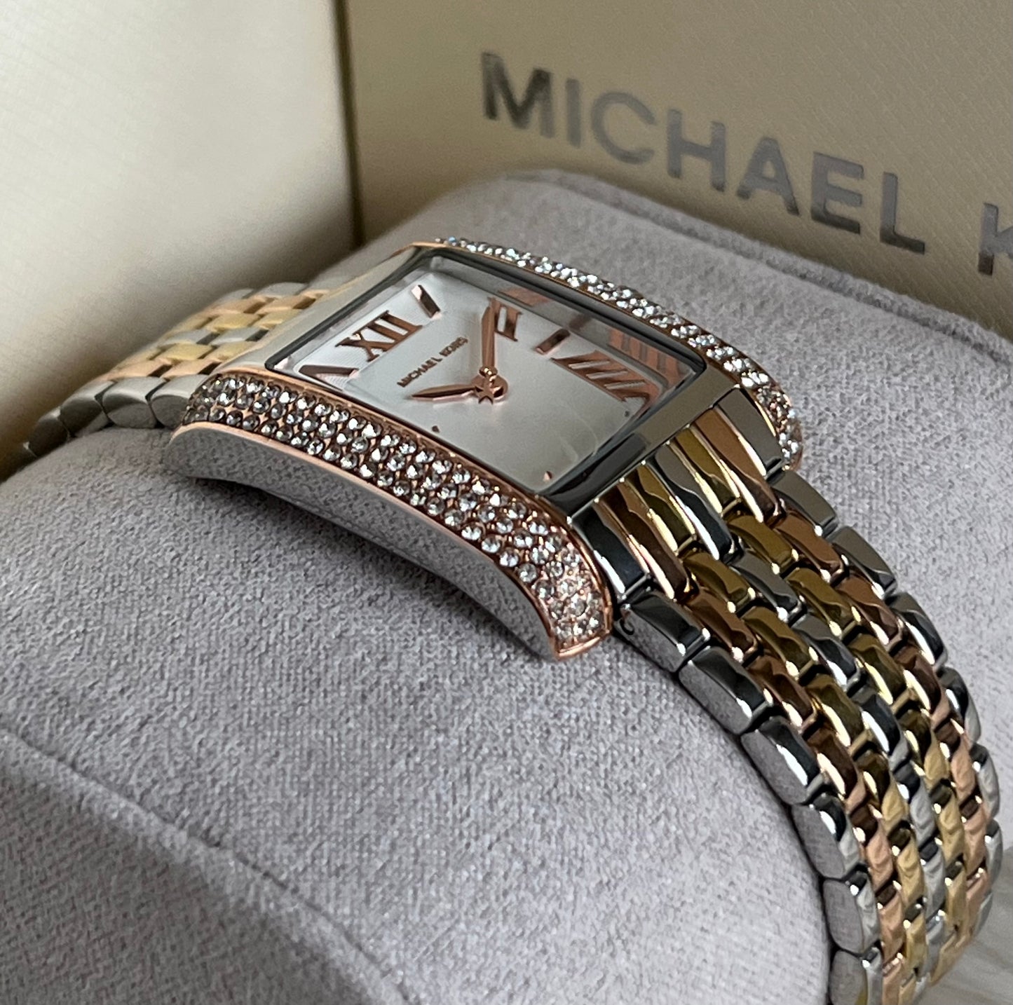 Michael Kors Women’s Emery Tri-Tone Stainless Watch