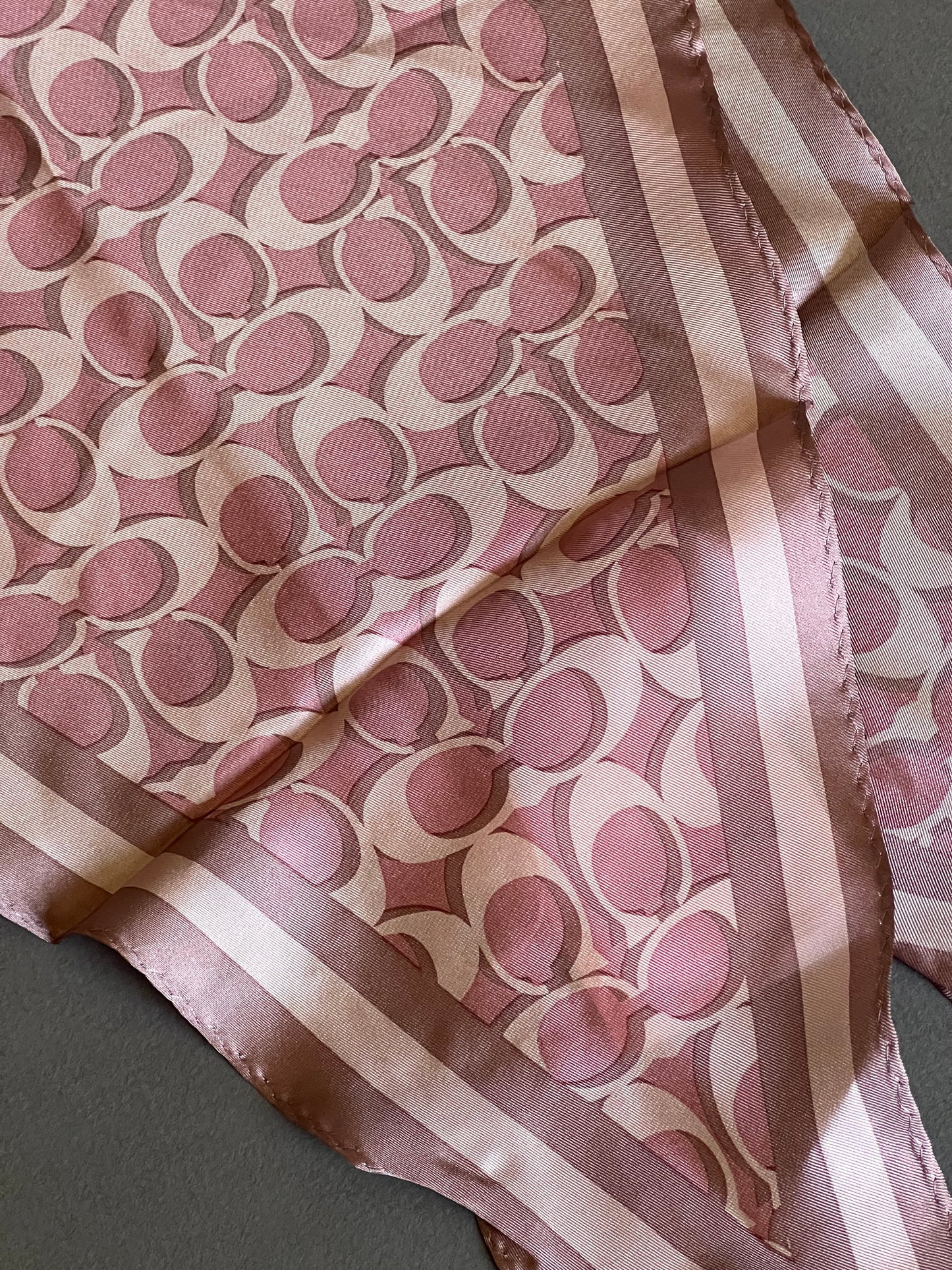 Coach Signature Silk Diamond Scarf