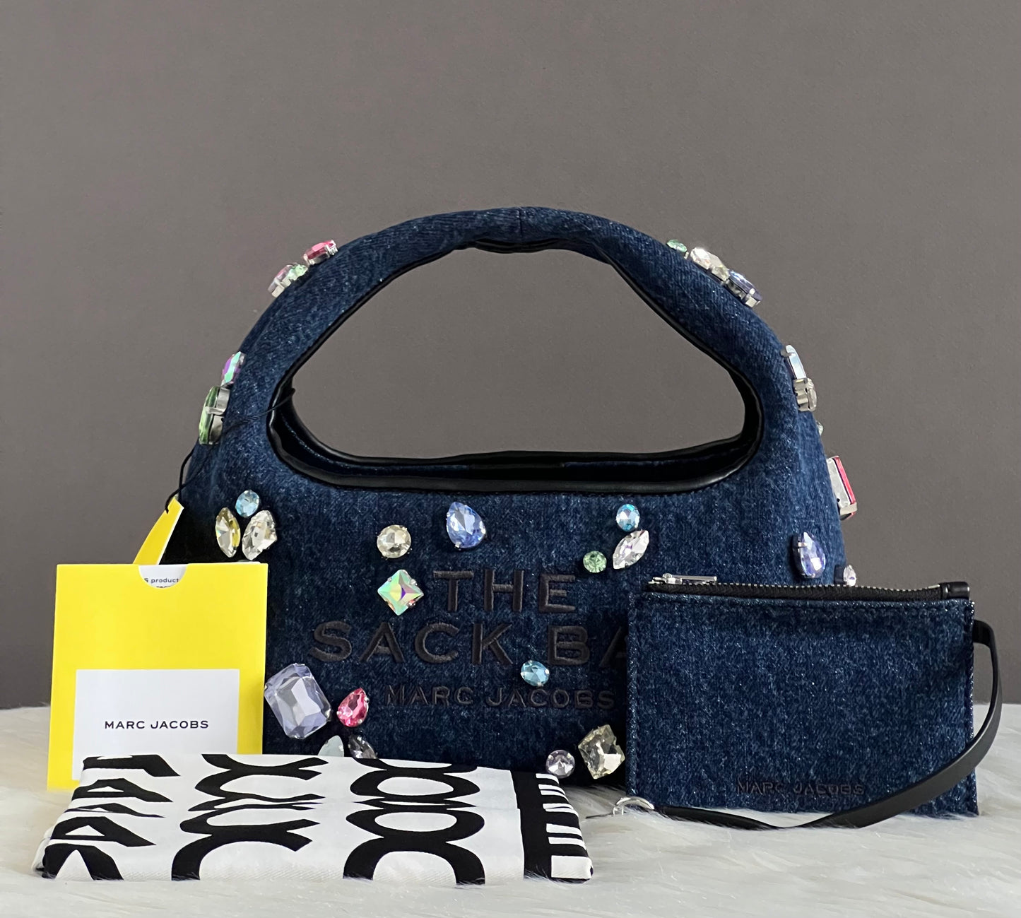 Marc Jacobs The Gem Denim Mini Sack Bag
