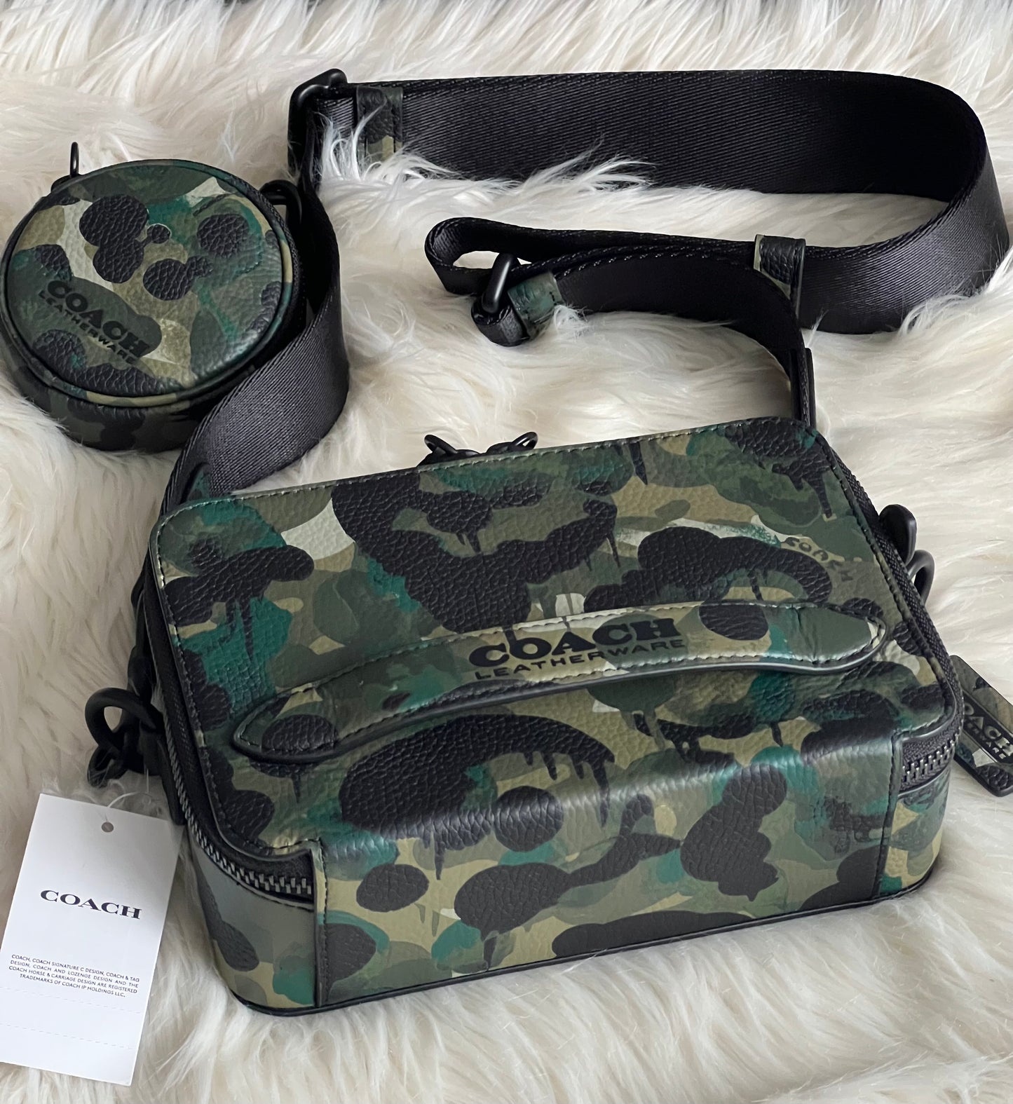 Coach Charter Crossbody with Hybrid Pouch with Camo Print