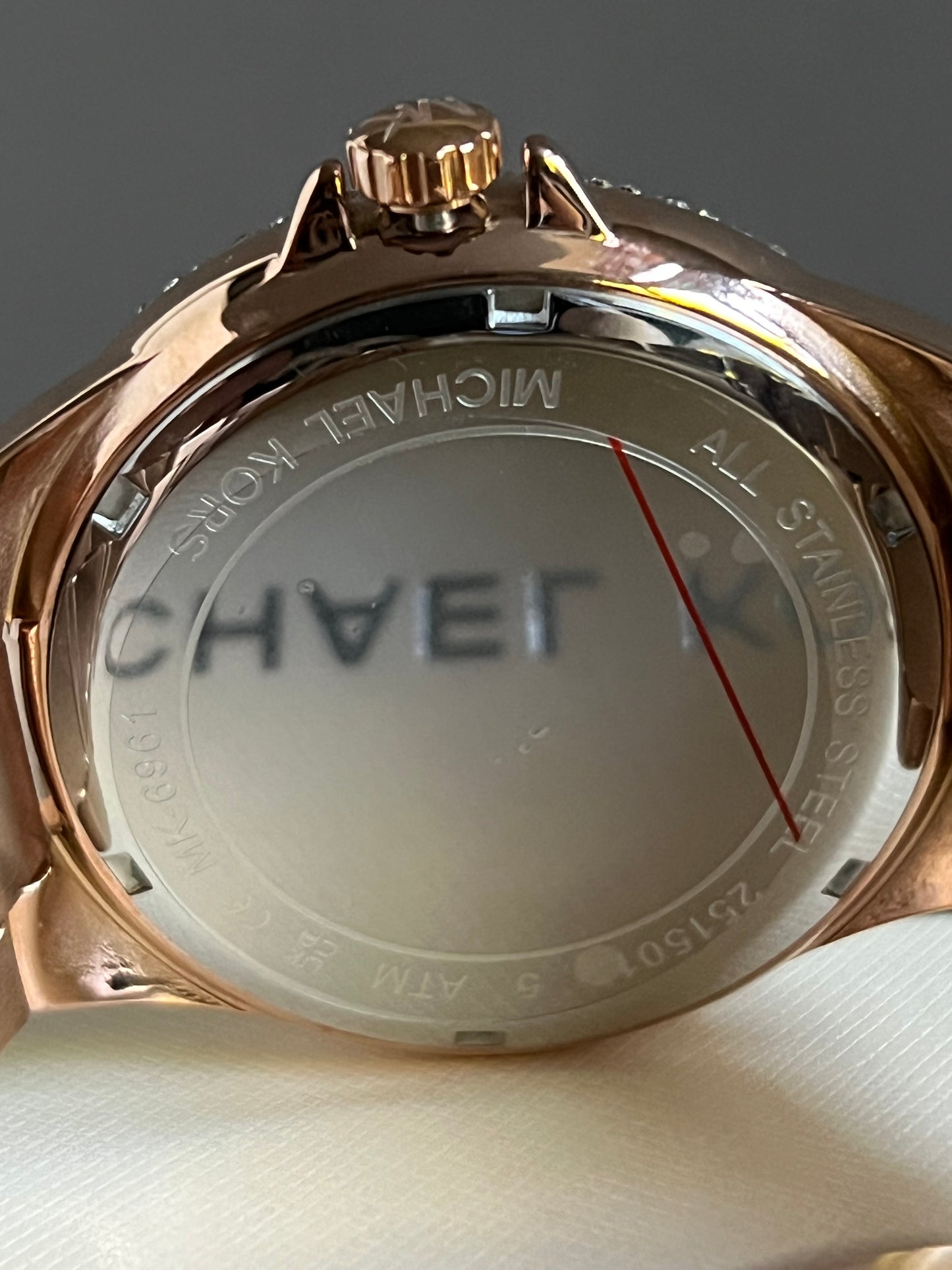 Michael Kors Oversized Camille Pavé Rose Gold-Tone Watch