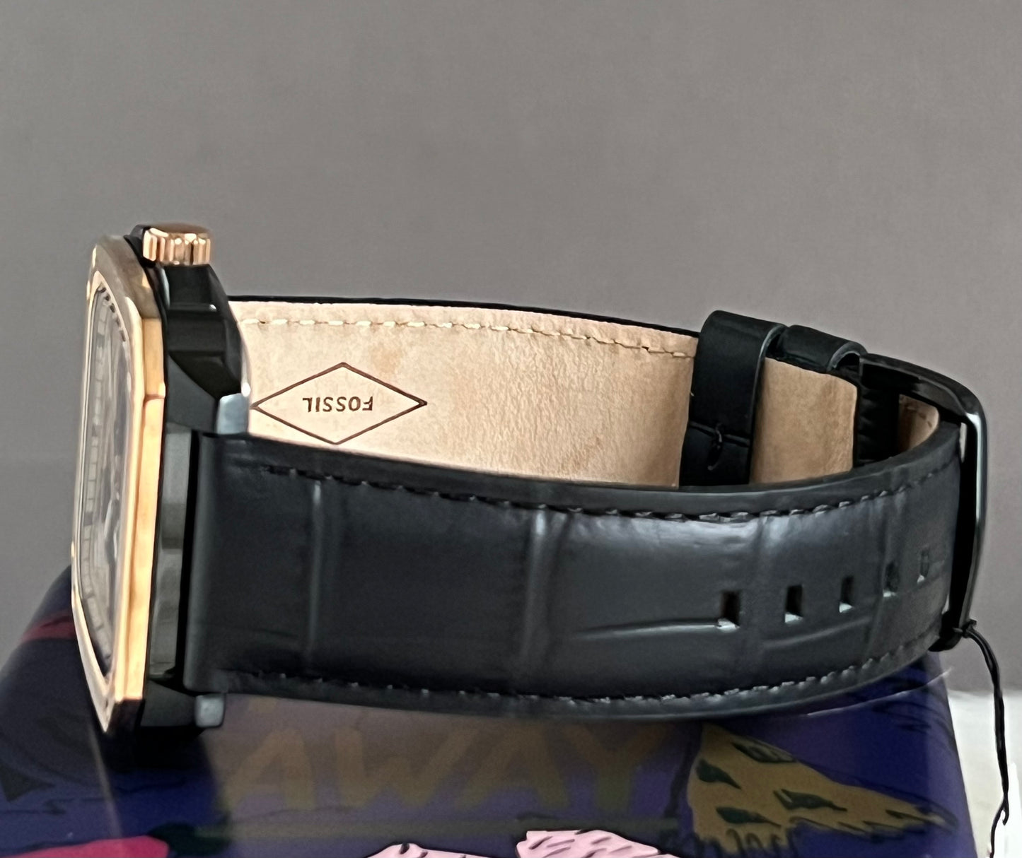 Fossil Men’s Inscription Automatic Leather Strap Watch