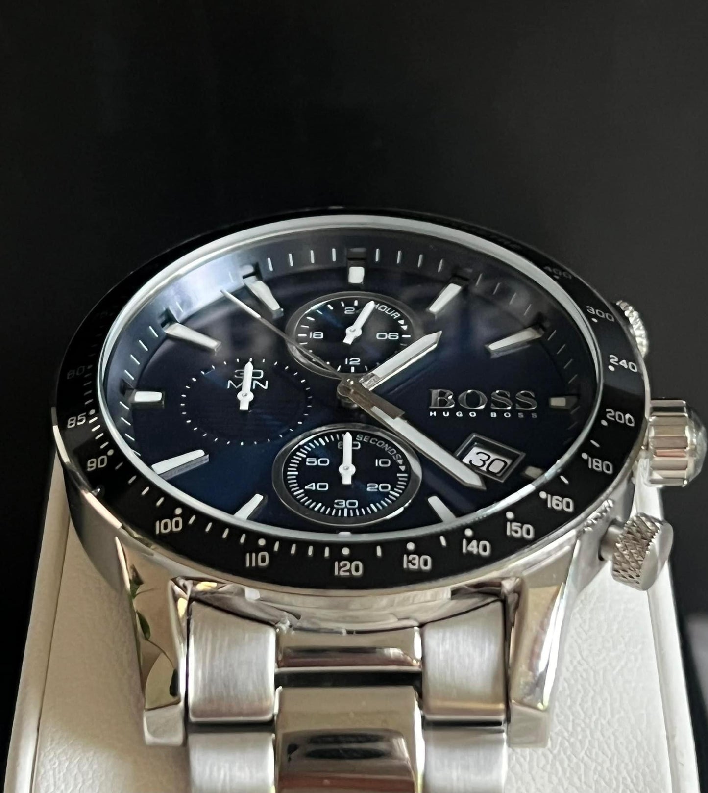 Hugo Boss Men’s Rafale Blue Dial Chronograph Watch