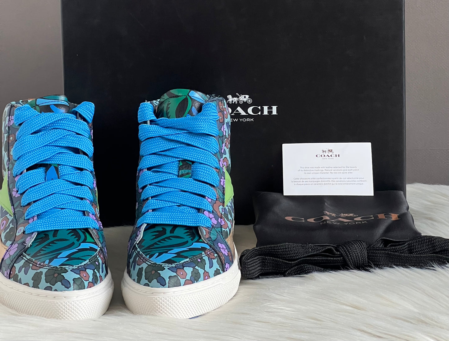 Coach C203 Pointy Toe High Top Sneaker