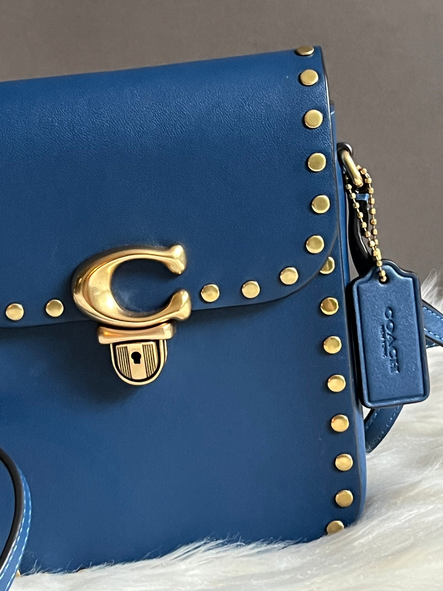 Coach Tall Studio Crossbody with Rivets