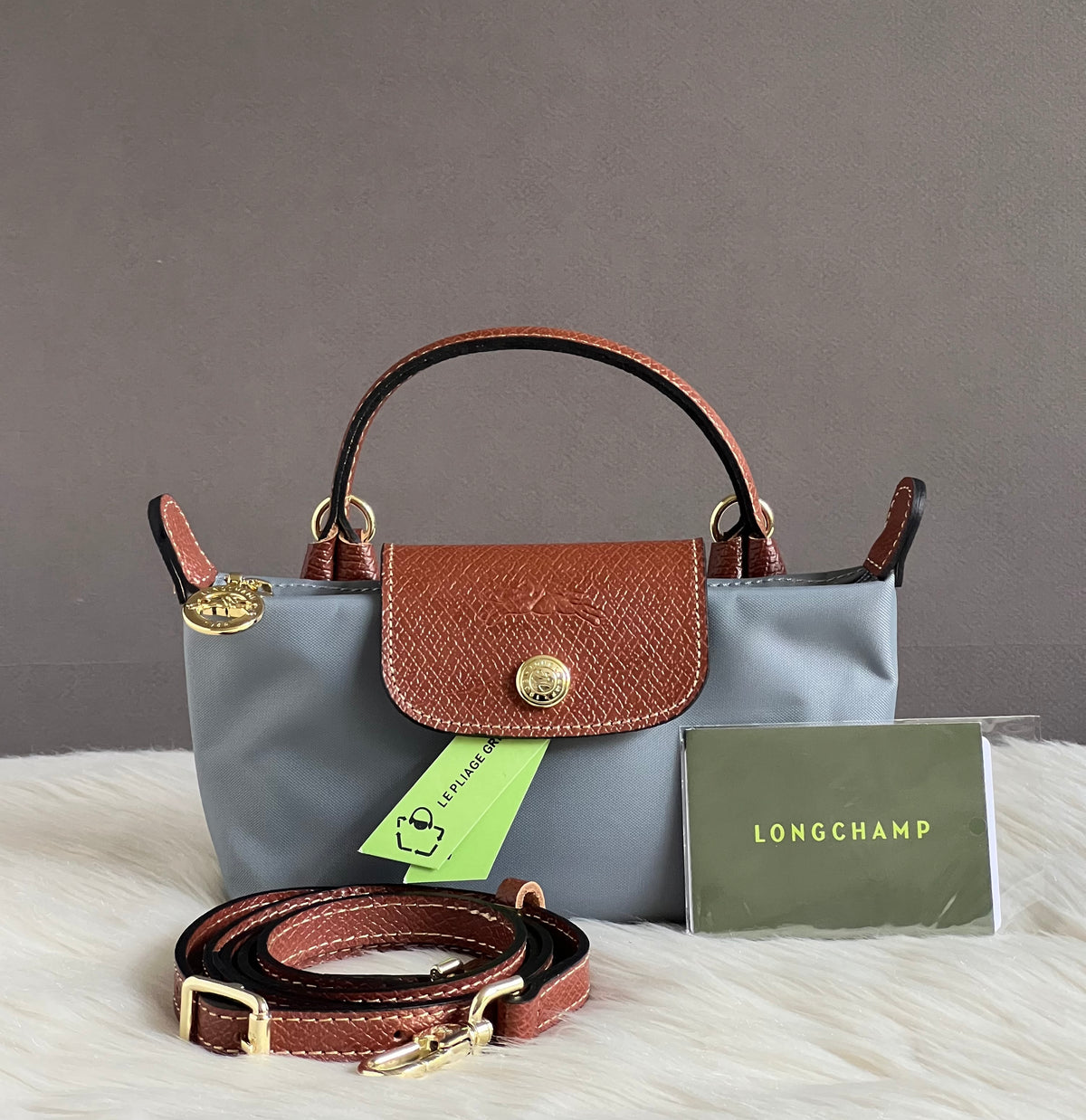 Longchamp XS Le Pliage Original Pouch with Strap