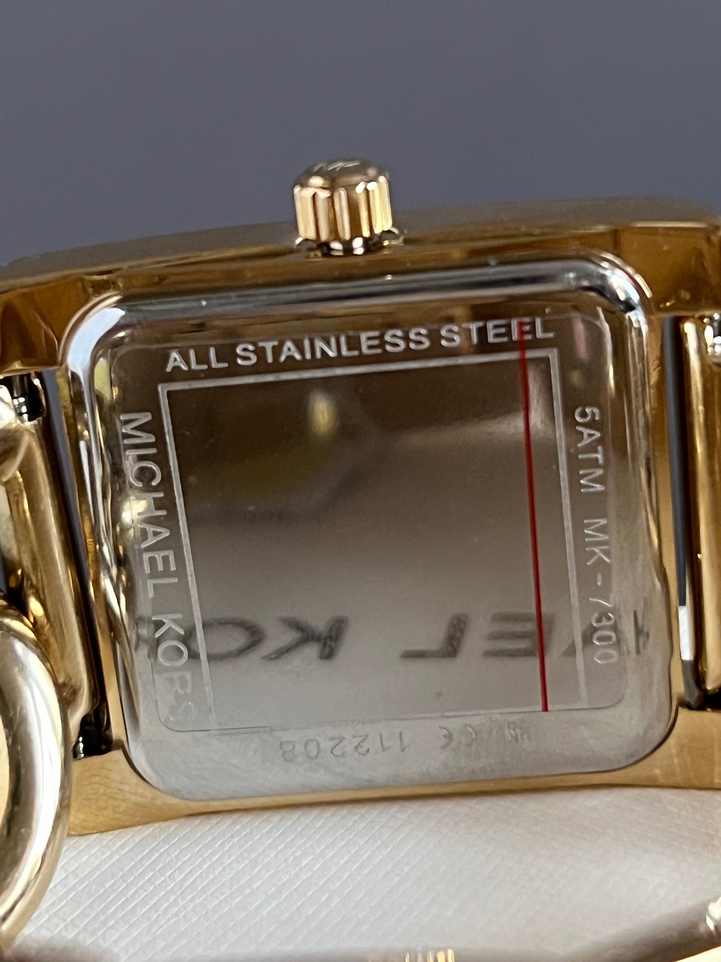Michael Kors Women’s Oversized Emery Pavé Gold-Tone Curb Link Watch
