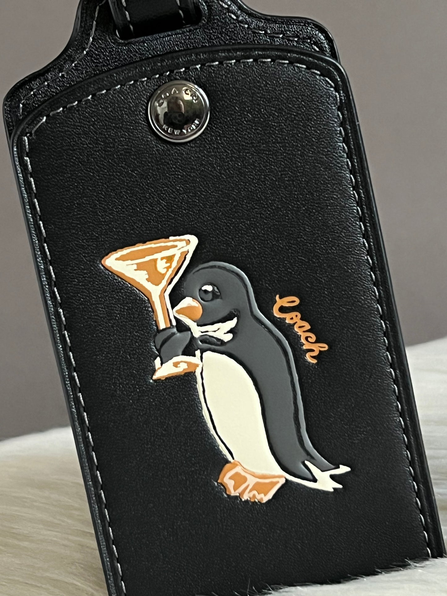 Coach Penguin Luggage Tag